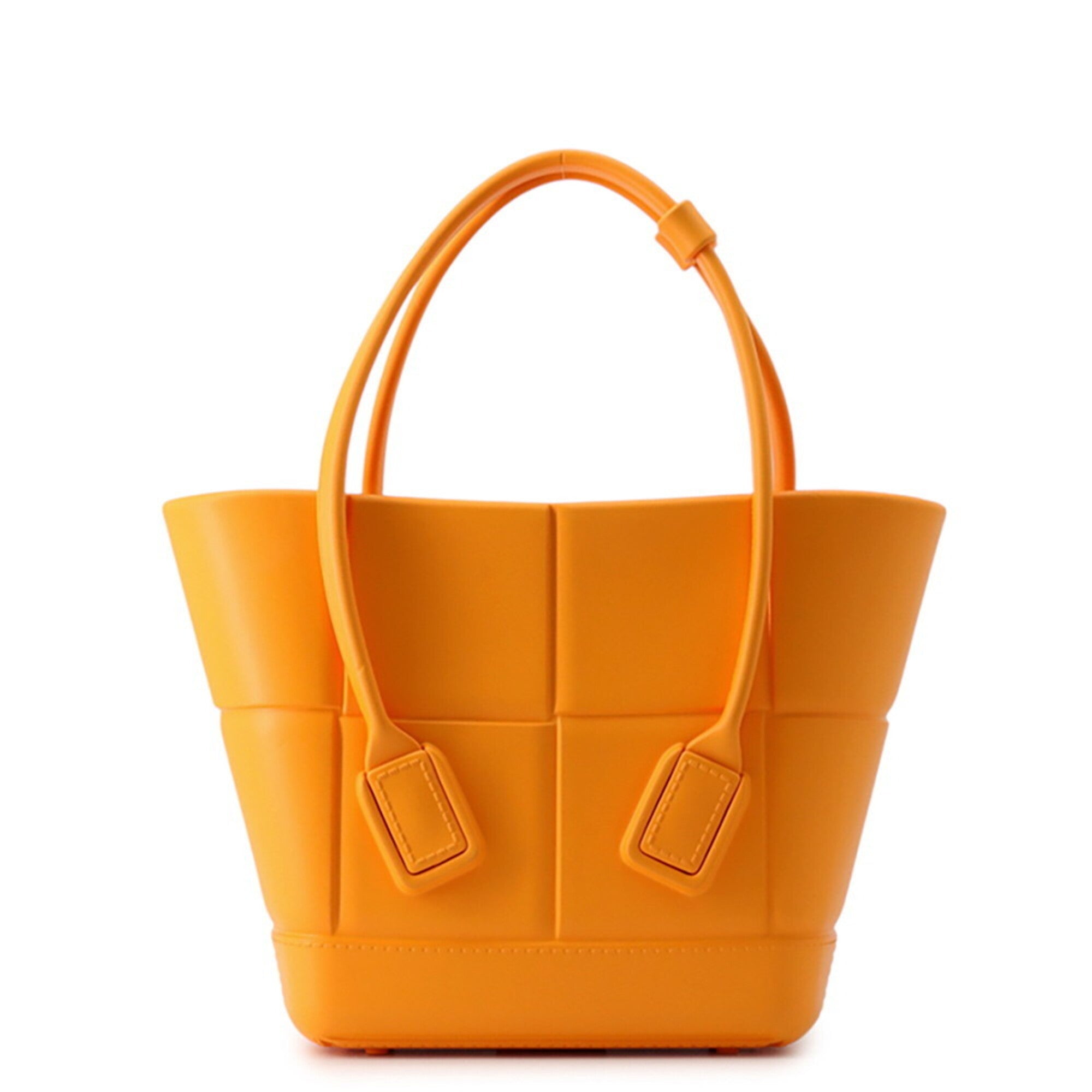 Bottega Veneta Orange Rubber Handbag (Pre-Owned)