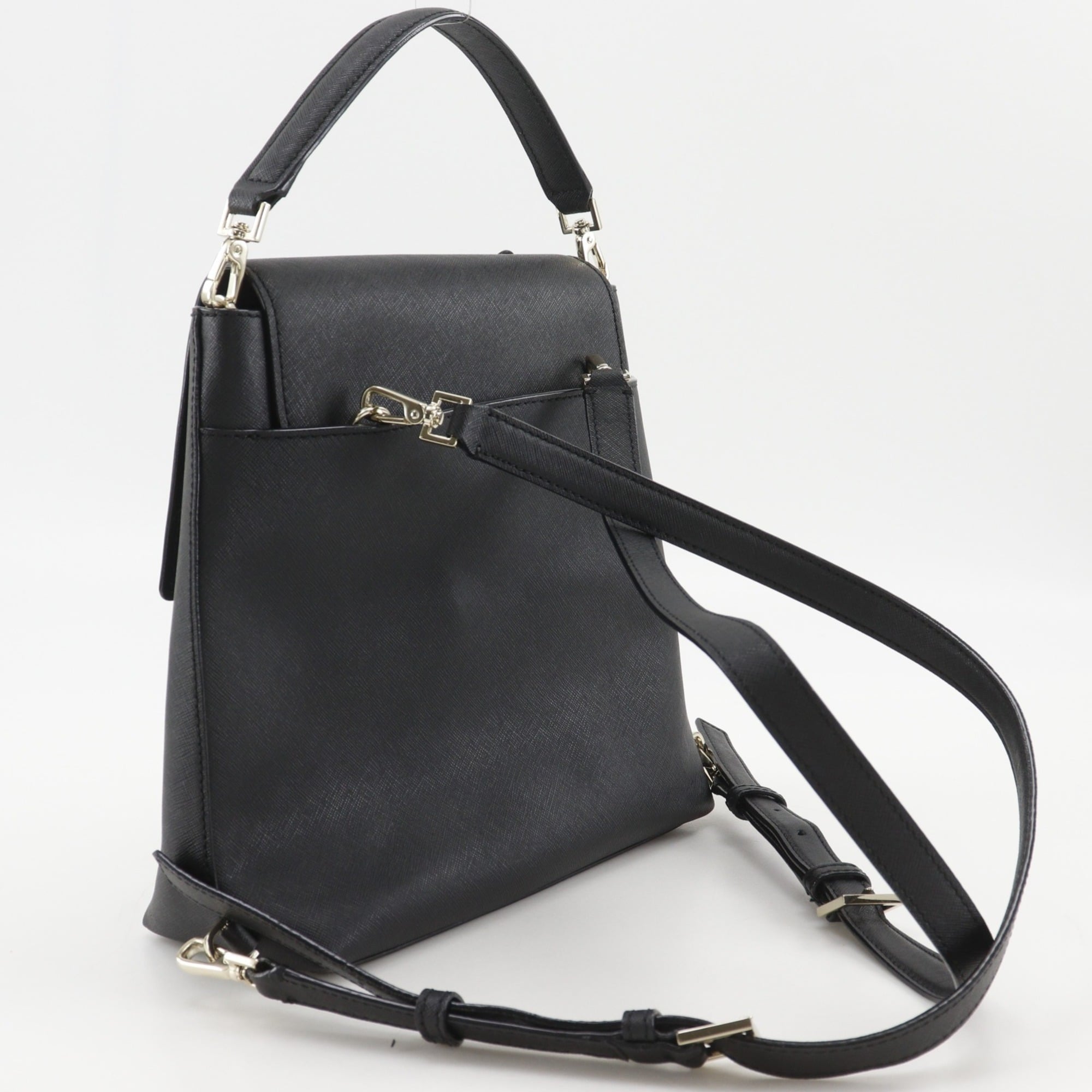 Kate Spade Black Leather Backpack (Pre-Owned)