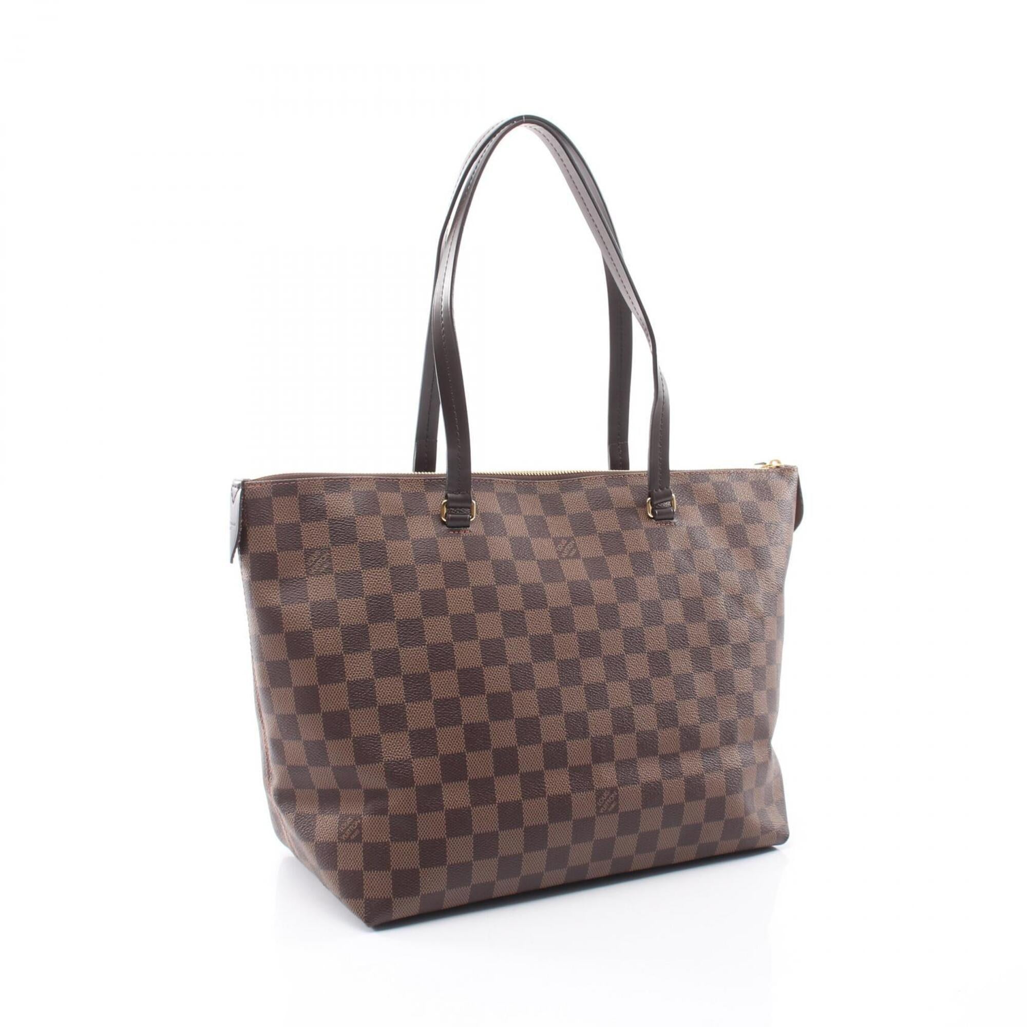 Louis Vuitton Brown Damier Canvas Coated Canvas Leather Handbag Tote Bag (Pre-Owned)