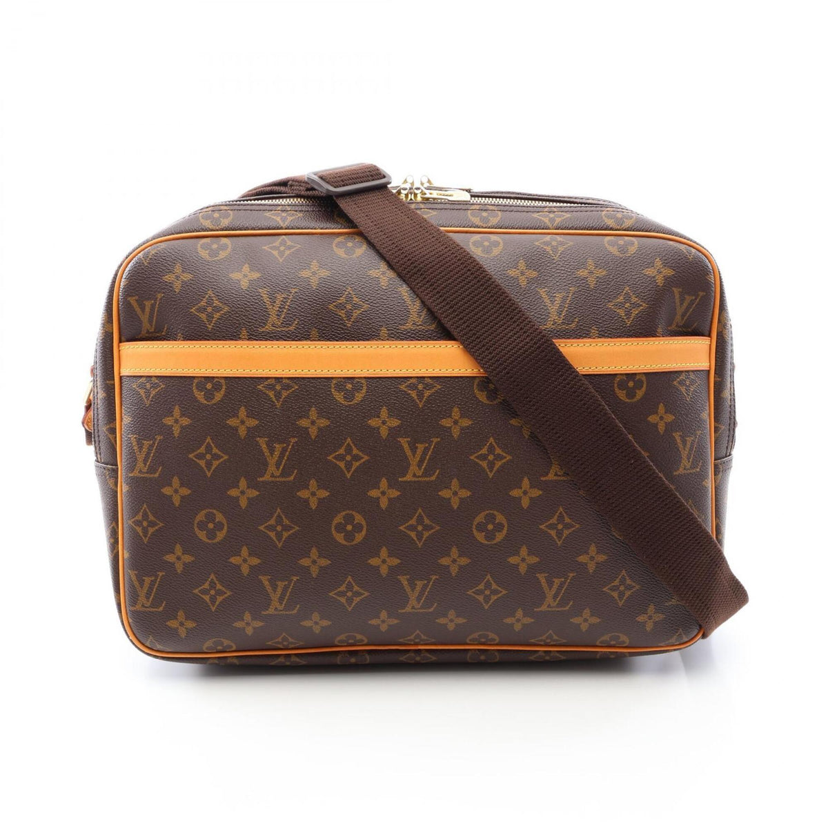 Louis Vuitton Brown Monogram Coated Canvas Handbag Shoulder Bag (Pre-Owned)