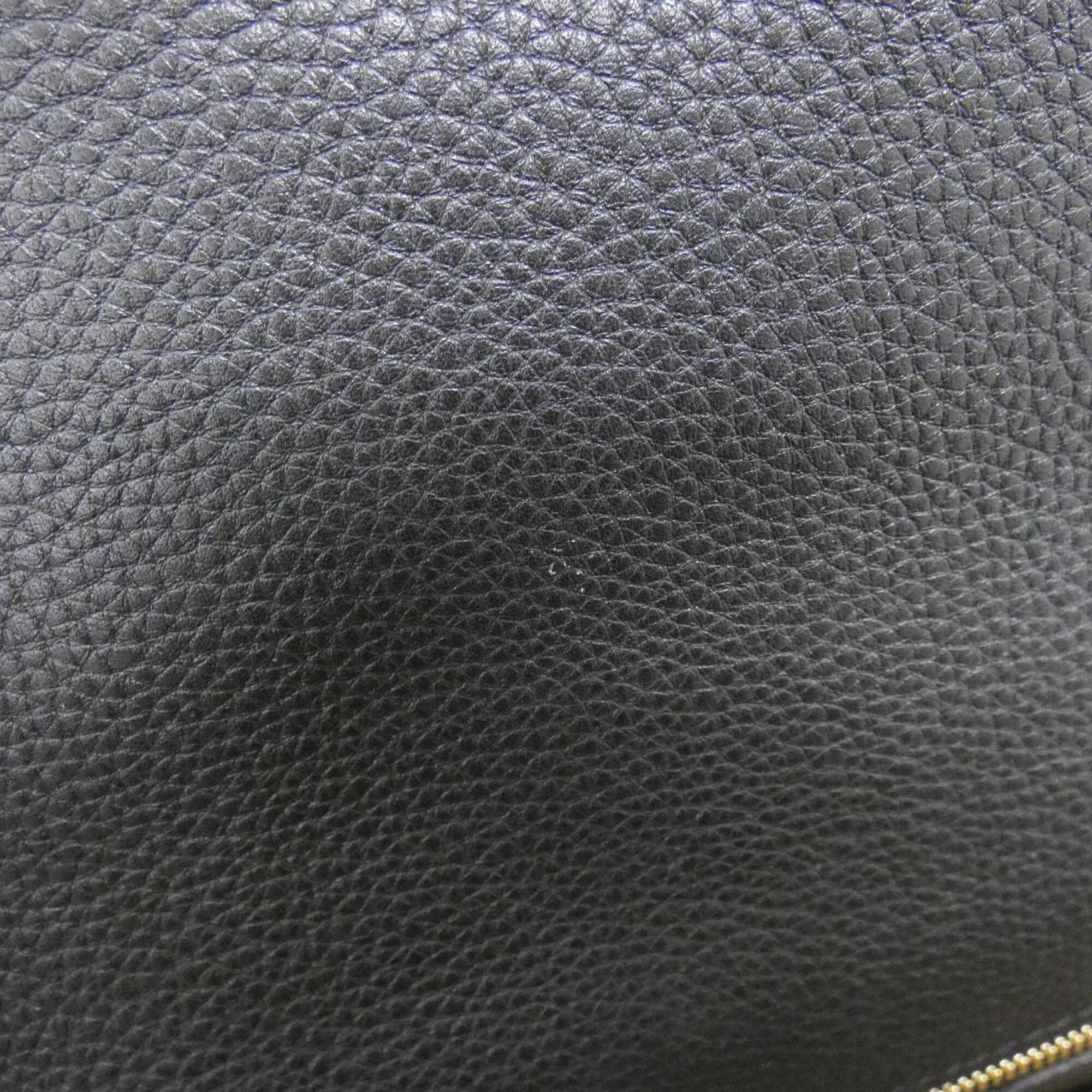 Louis Vuitton Black Leather Shoulder Bag (Pre-Owned)