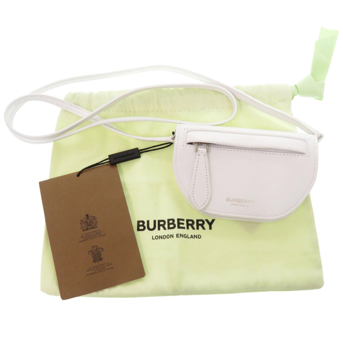 Burberry White Leather Shoulder Bag (Pre-Owned)