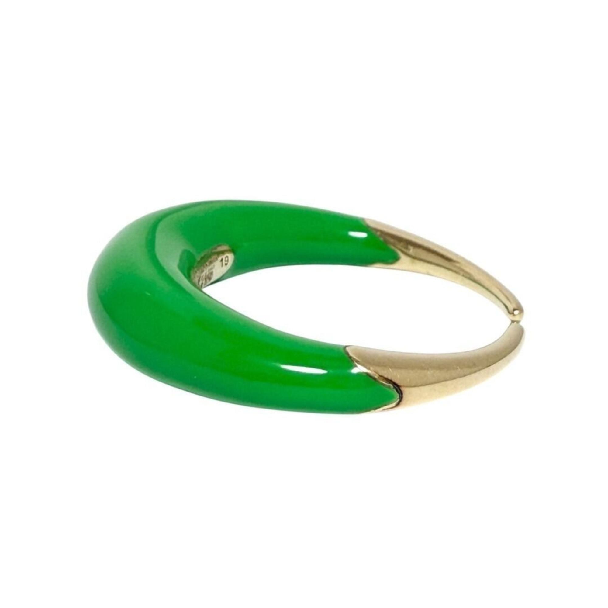 Bottega Veneta Gold Silver 925 Band Ring (Pre-Owned)