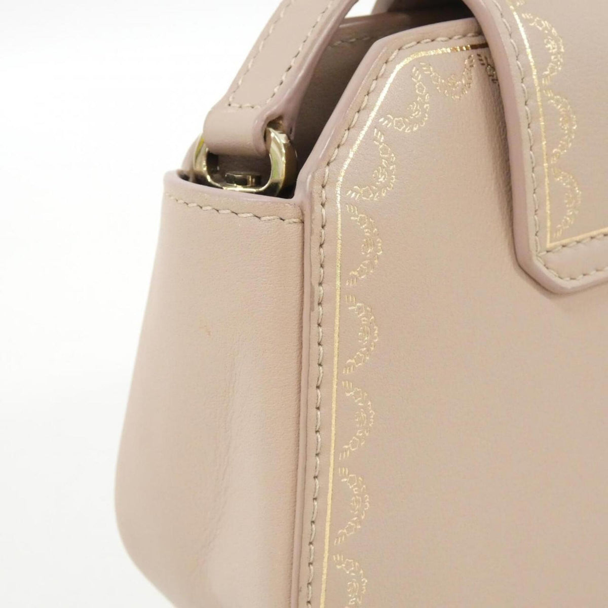 Cartier Light Pink Leather Shoulder Bag (Pre-Owned)