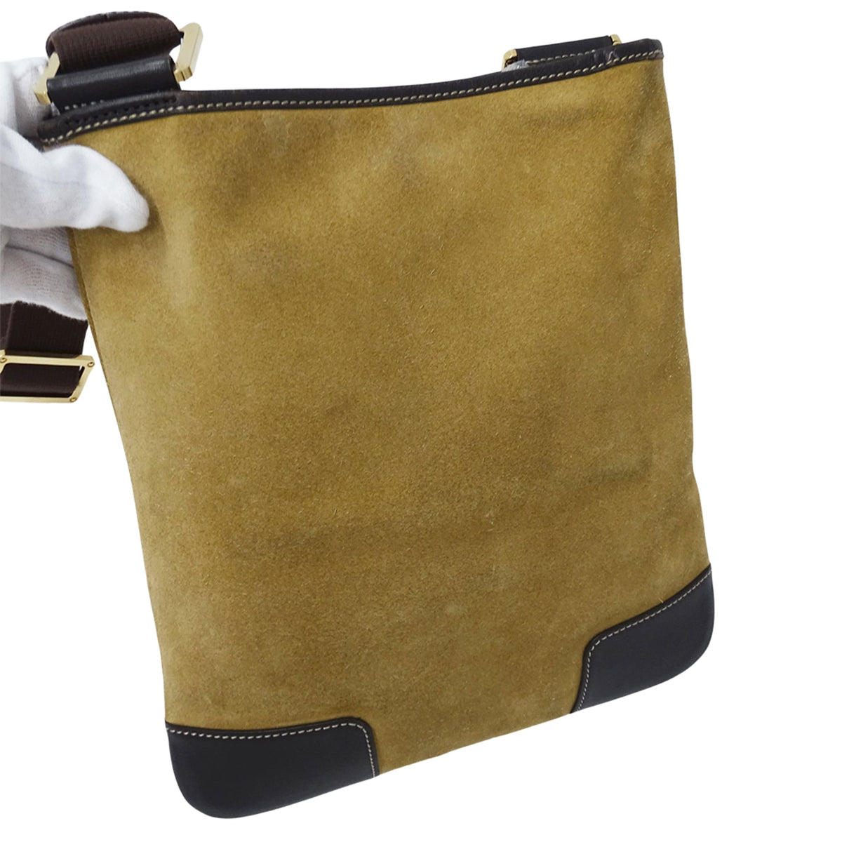Loewe Beige Suede Handbag Shoulder Bag (Pre-Owned)