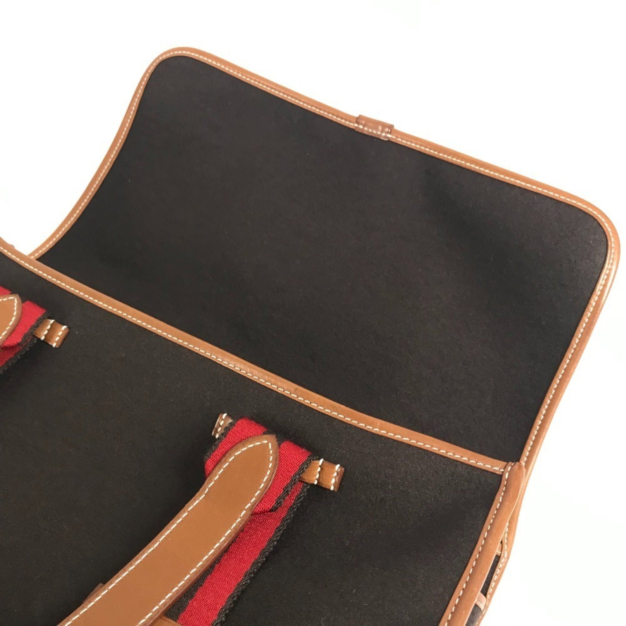 Hermes Brown Red Color Leather Silicone Handbag Tote Bag (Pre-Owned)