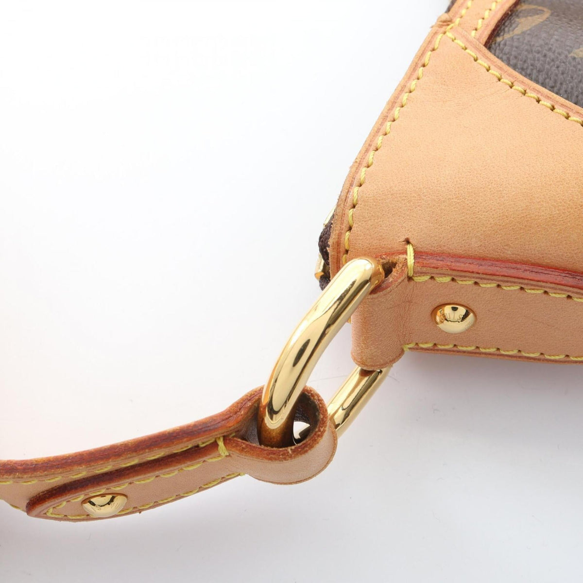 Louis Vuitton Brown Coated Canvas Leather Handbag Shoulder Bag (Pre-Owned)