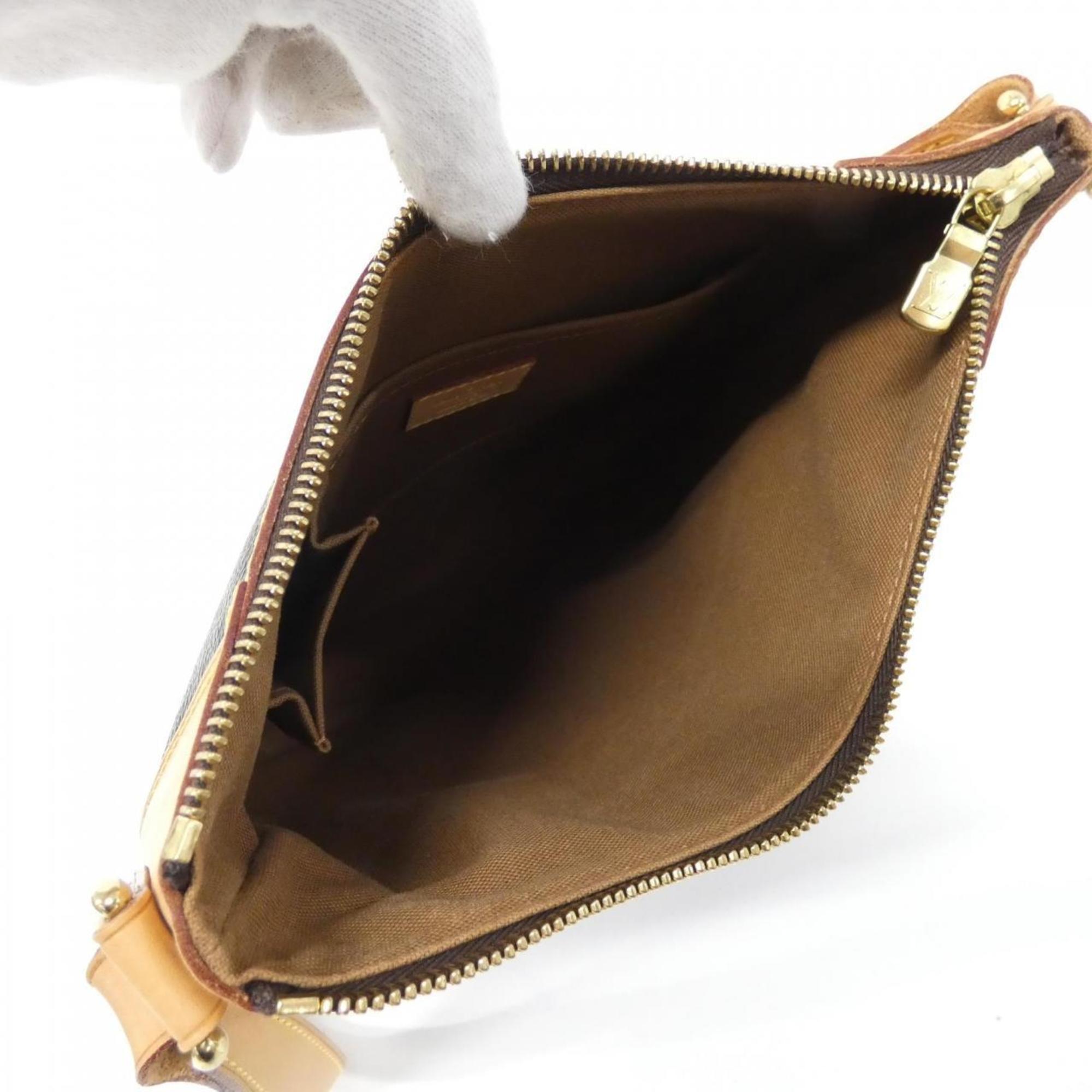 Louis Vuitton Marron Coated Canvas Shoulder Bag (Pre-Owned)