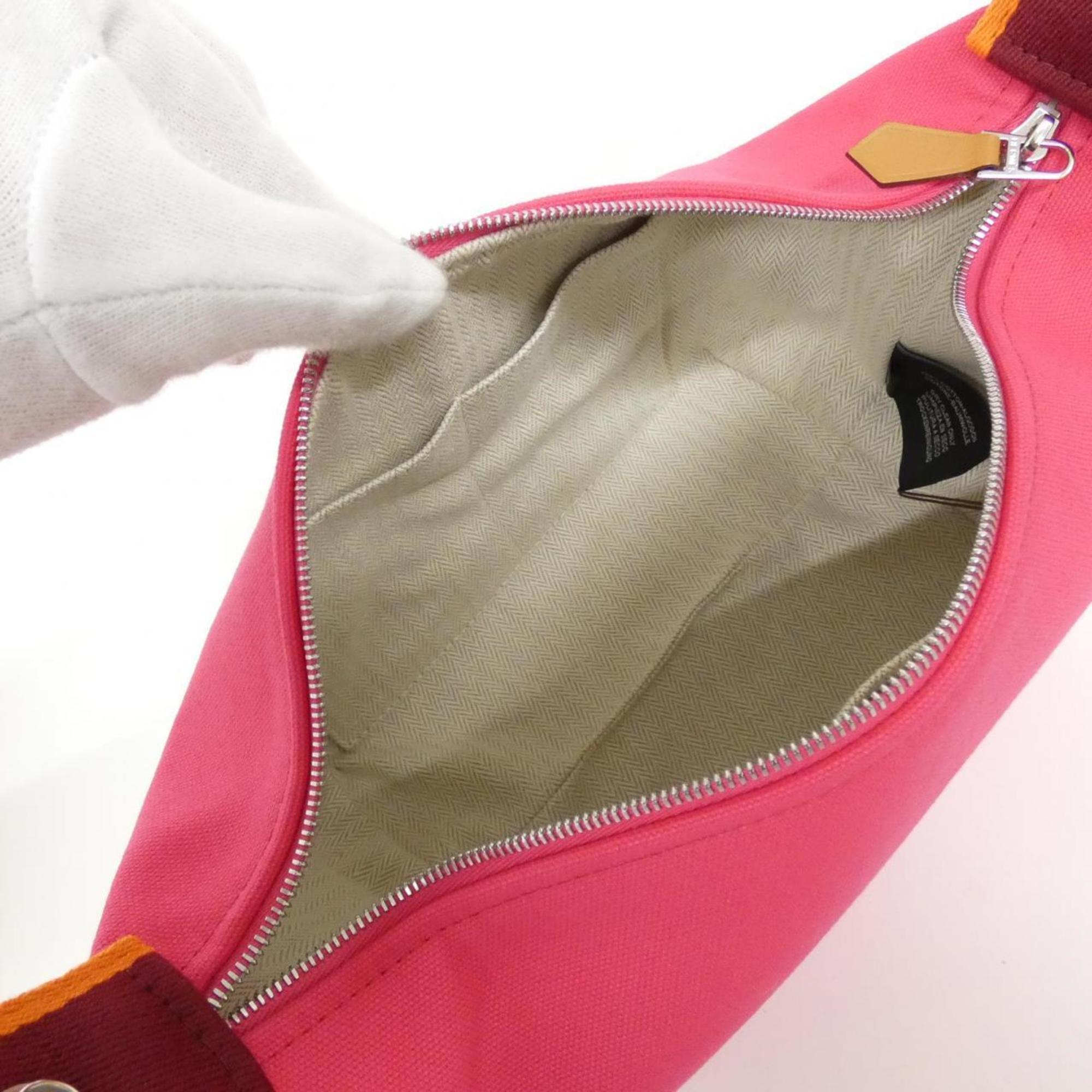 Hermes Pink Canvas Pouch (Pre-Owned)