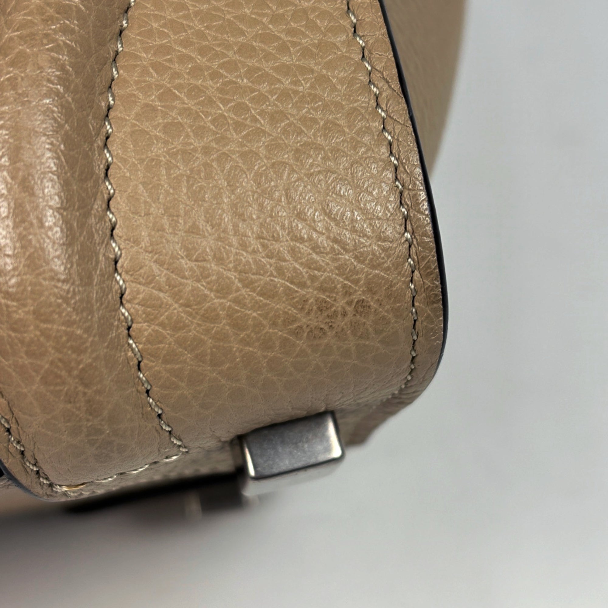Celine Beige Leather Handbag Tote Bag (Pre-Owned)