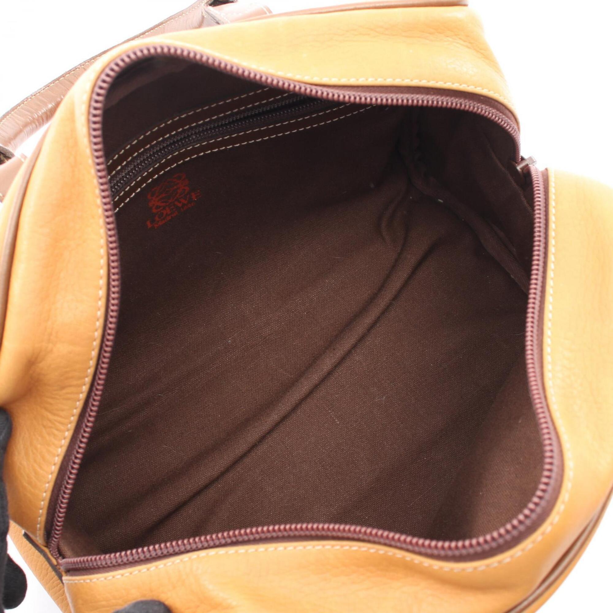 Loewe Brown Leather Handbag Tote Bag (Pre-Owned)