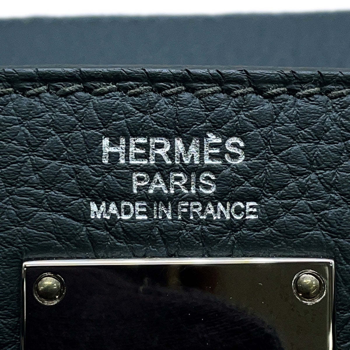 Hermes Black Vert Togo Leather Handbag Sling Bag (Pre-Owned)