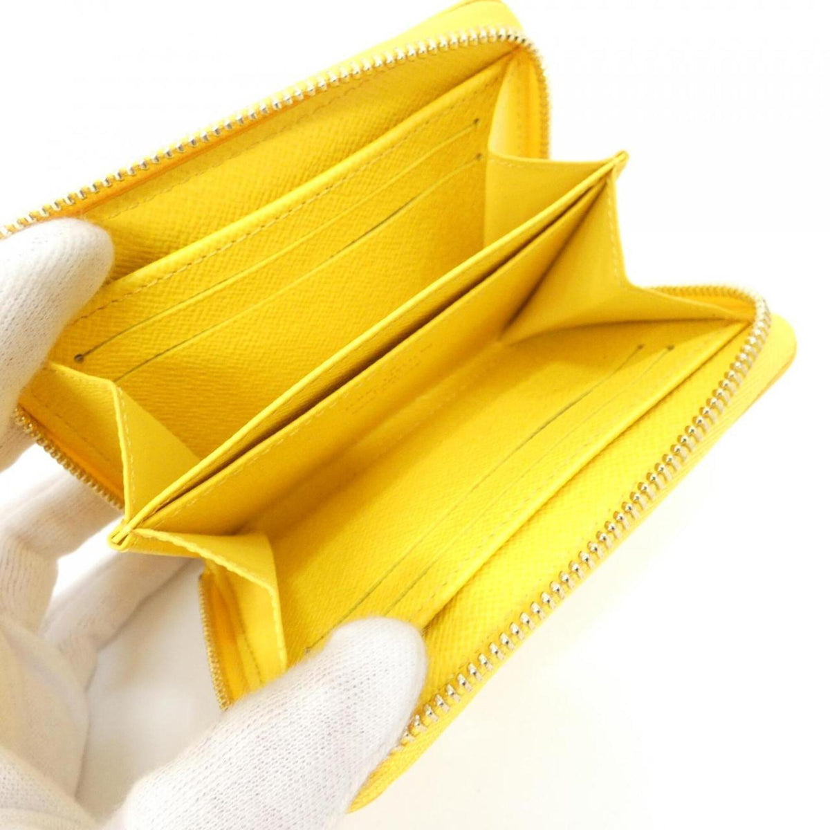 Louis Vuitton Yellow Leather Coin Purse/Coin Case (Pre-Owned)