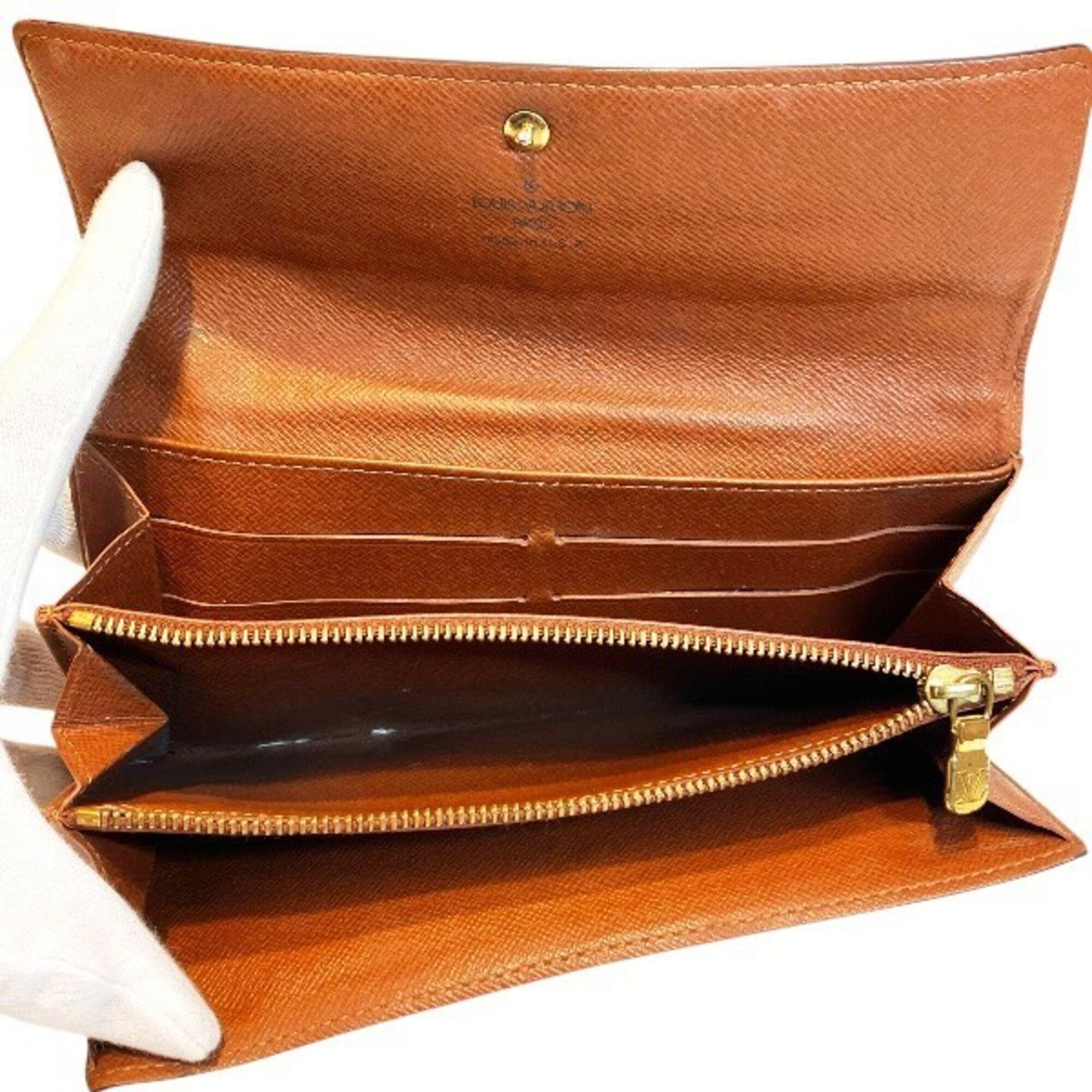 Louis Vuitton Monogram Brown Monogram Long Wallet (Bi-Fold) (Pre-Owned)
