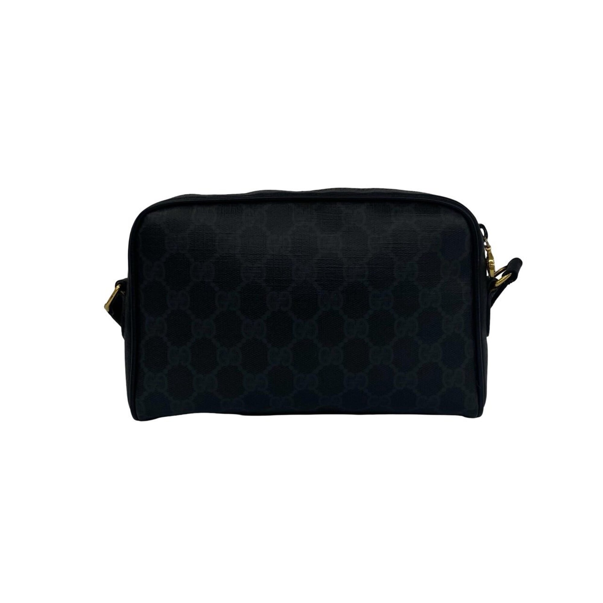Gucci Black Green Red Color Leather Pvc Pochette Shoulder Bag (Pre-Owned)