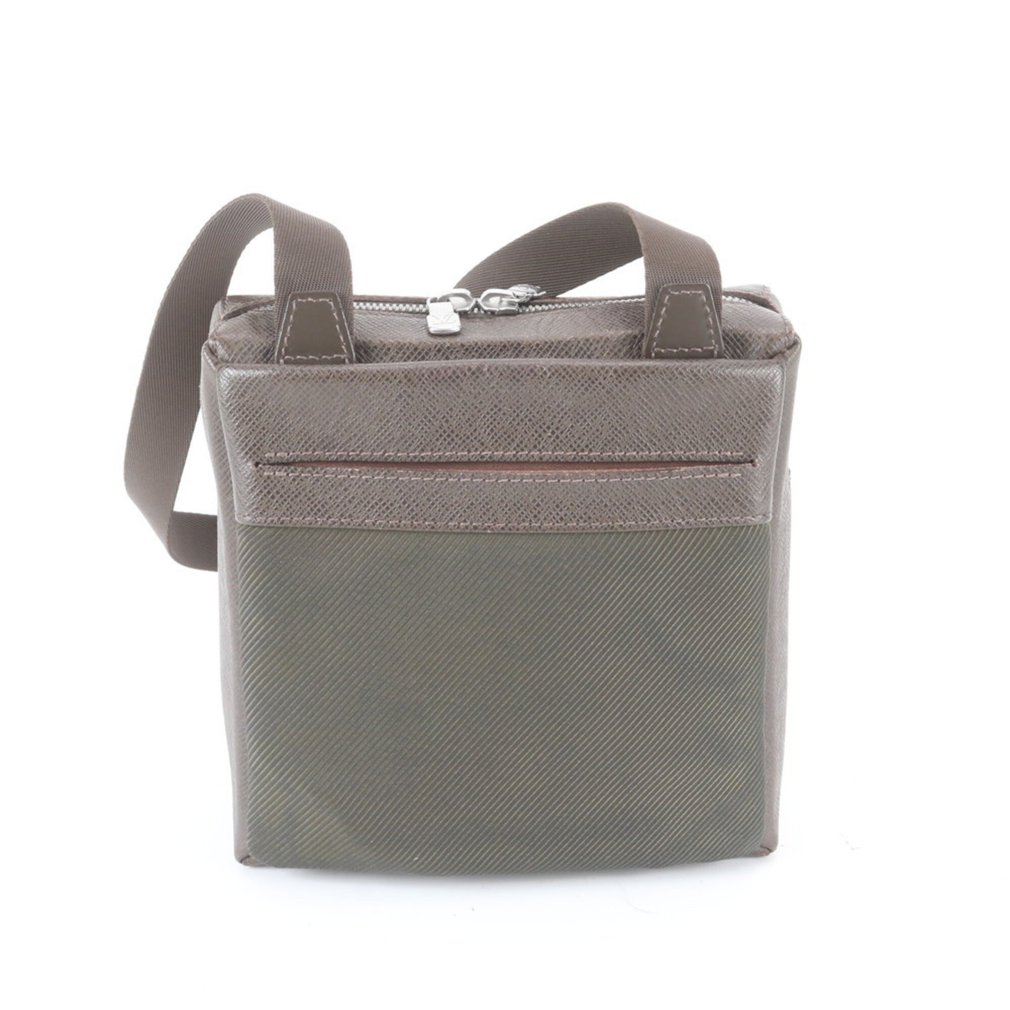 Louis Vuitton Grizzly Leather Nylon Messenger Bag Shoulder Bag (Pre-Owned)