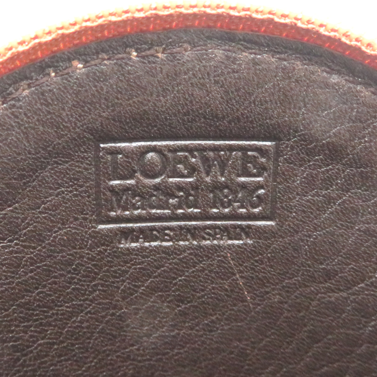 Loewe Brown Leather Coin Purse/Coin Case (Pre-Owned)