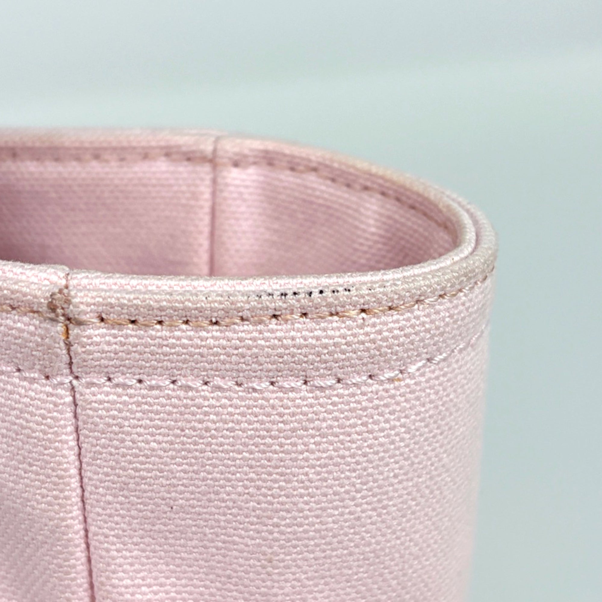 Chanel Pink Canvas Leather Tote Bag (Pre-Owned)