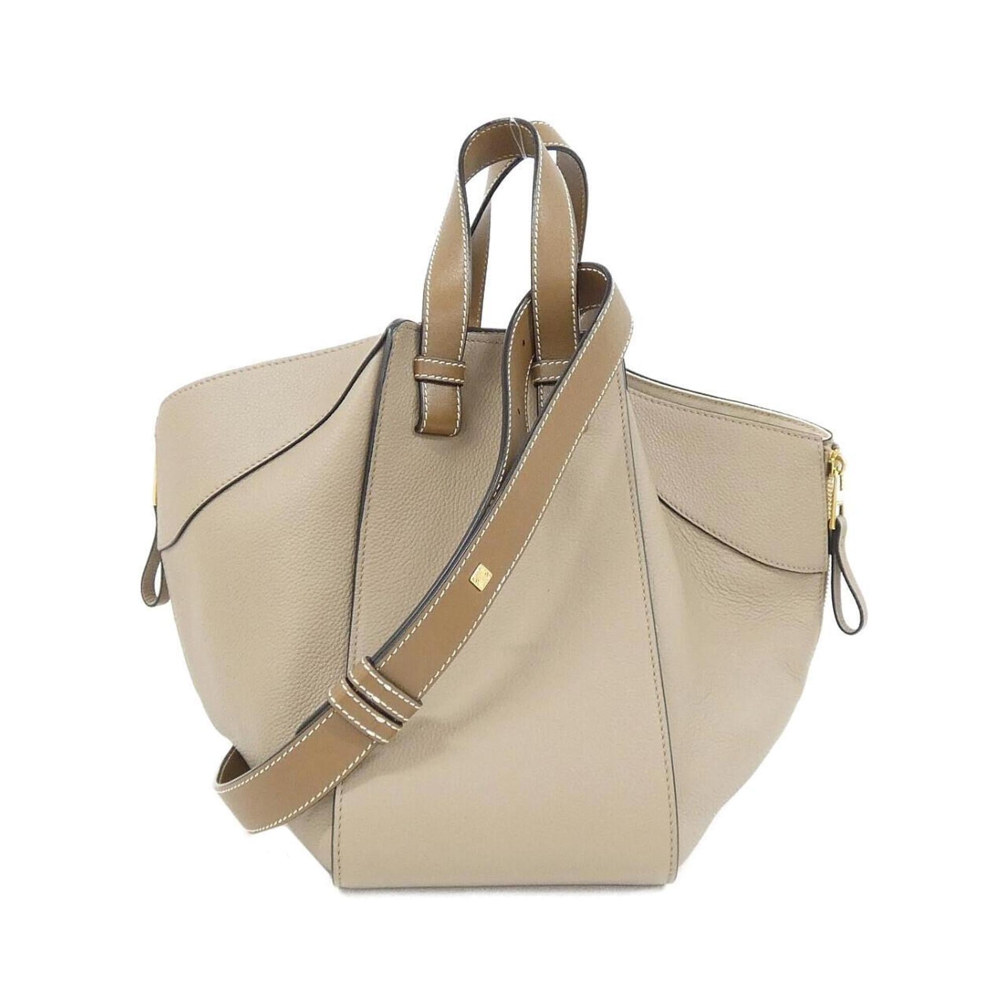 Loewe Hammock Beige Sand Leather Shoulder Bag (Pre-Owned)