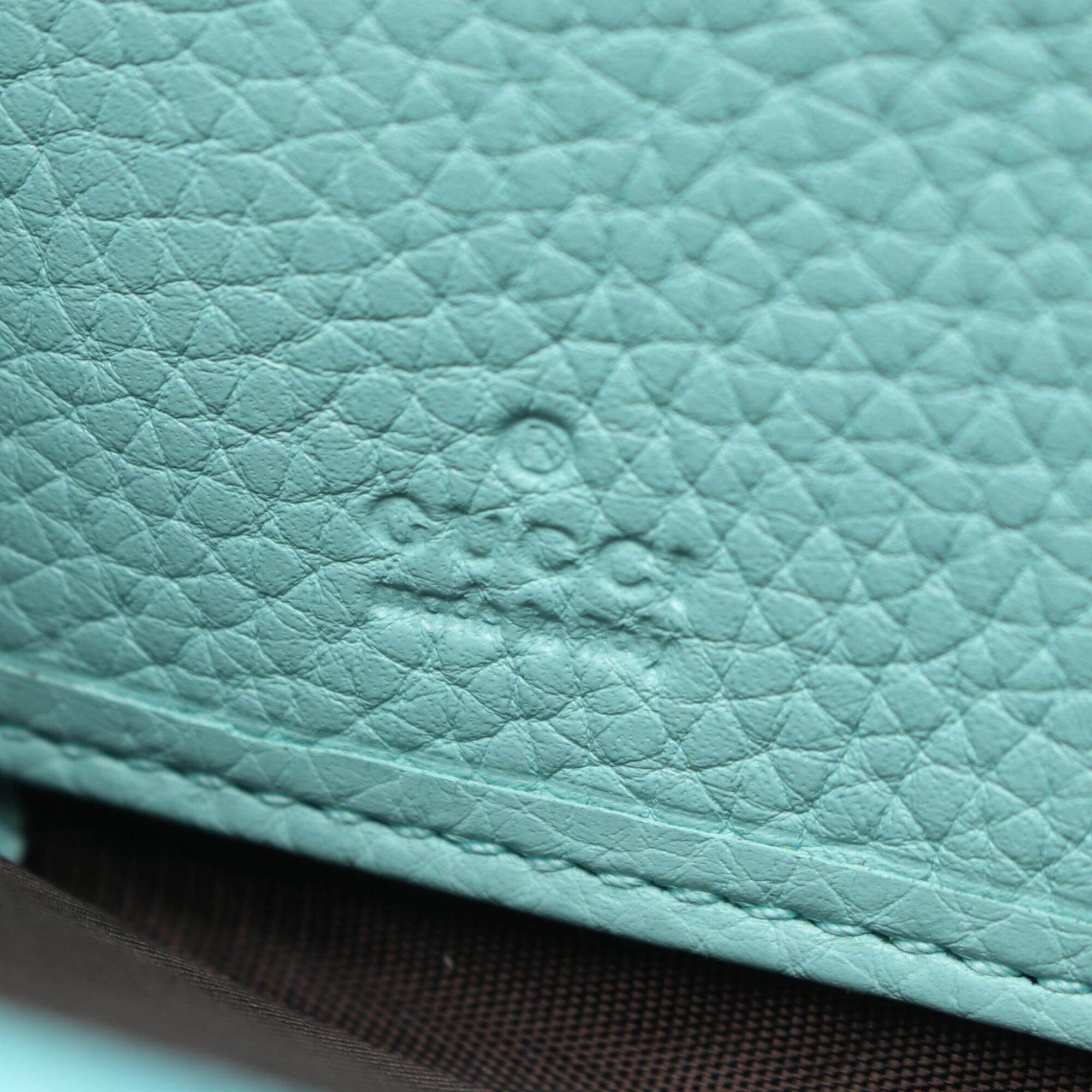 Gucci Blue Leather Long Wallet (Bi-Fold) (Pre-Owned)