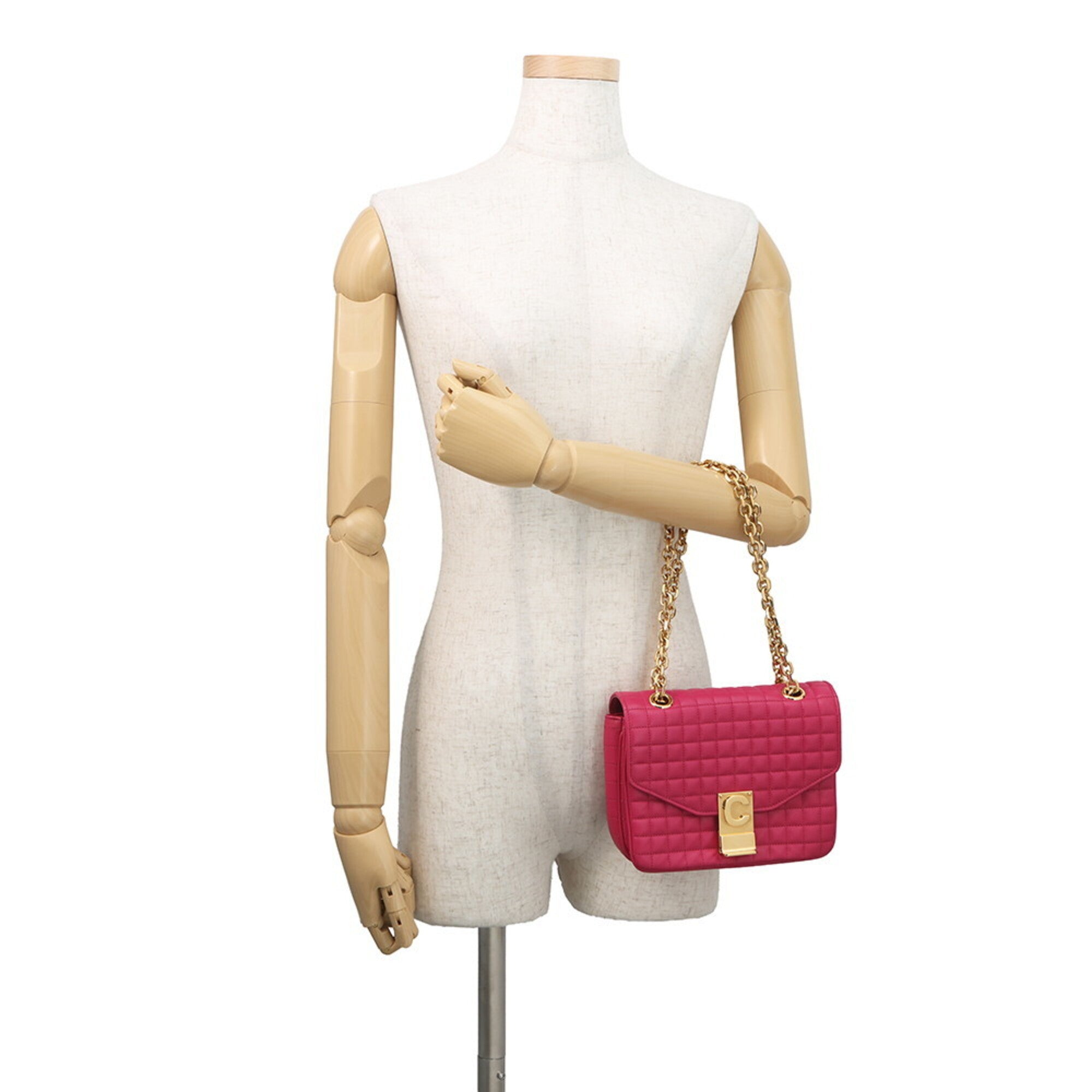 Celine Pink Leather Handbag Shoulder Bag (Pre-Owned)