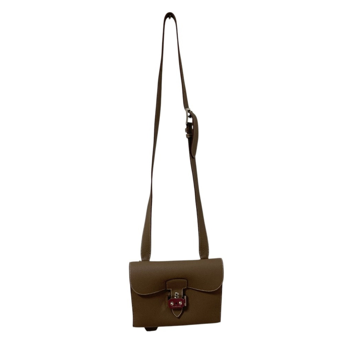 Hermes Sac A Depeche Etoupe Gray Shoulder Bag (Pre-Owned)
