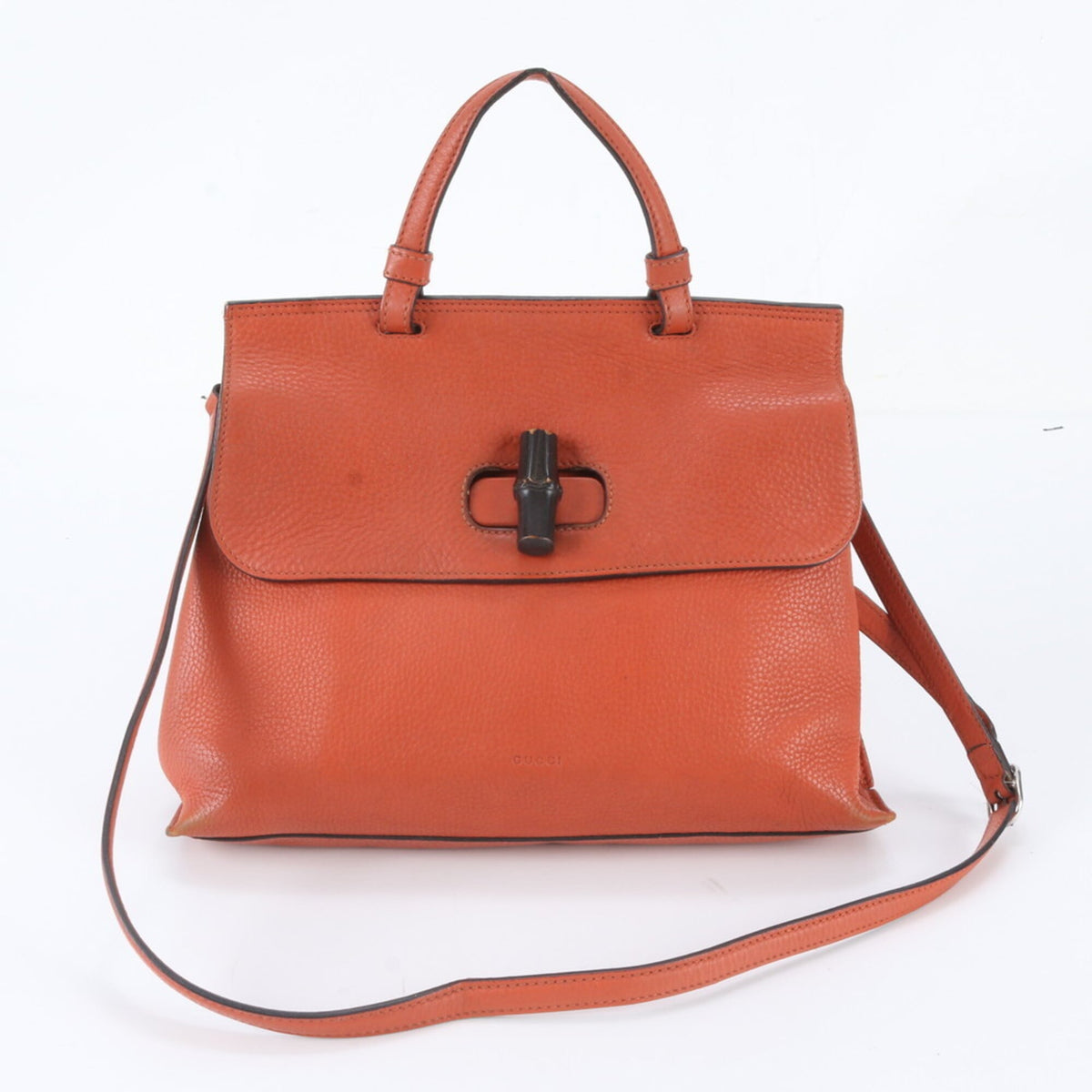 Gucci Orange Leather Crossbody Bag Handbag Shoulder Bag (Pre-Owned)