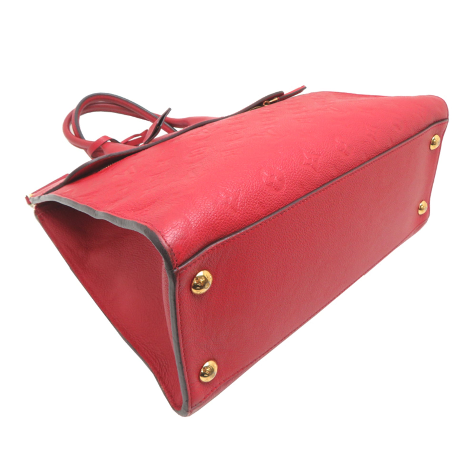 Louis Vuitton Red Color Monogram Empreinte Handbag (Pre-Owned)