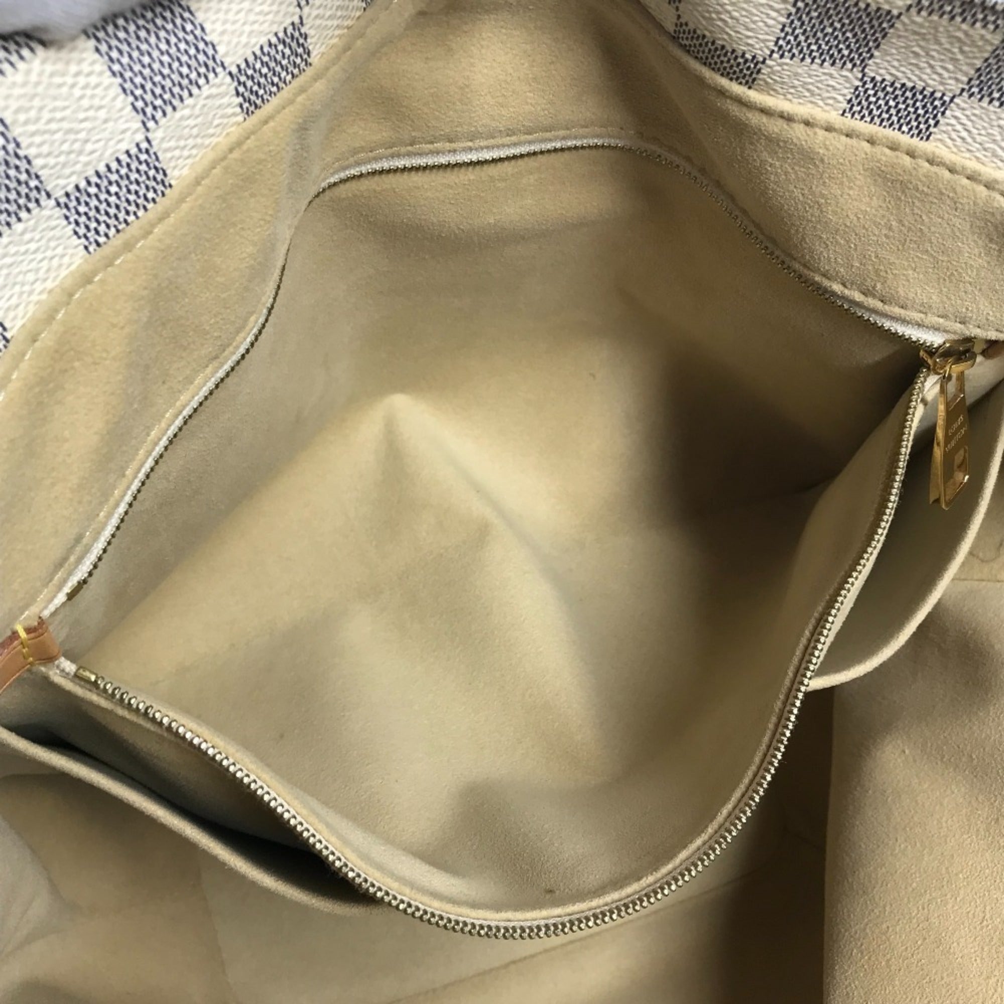 Louis Vuitton Damier Azur White Damier Azur Shoulder Bag Tote Bag (Pre-Owned)