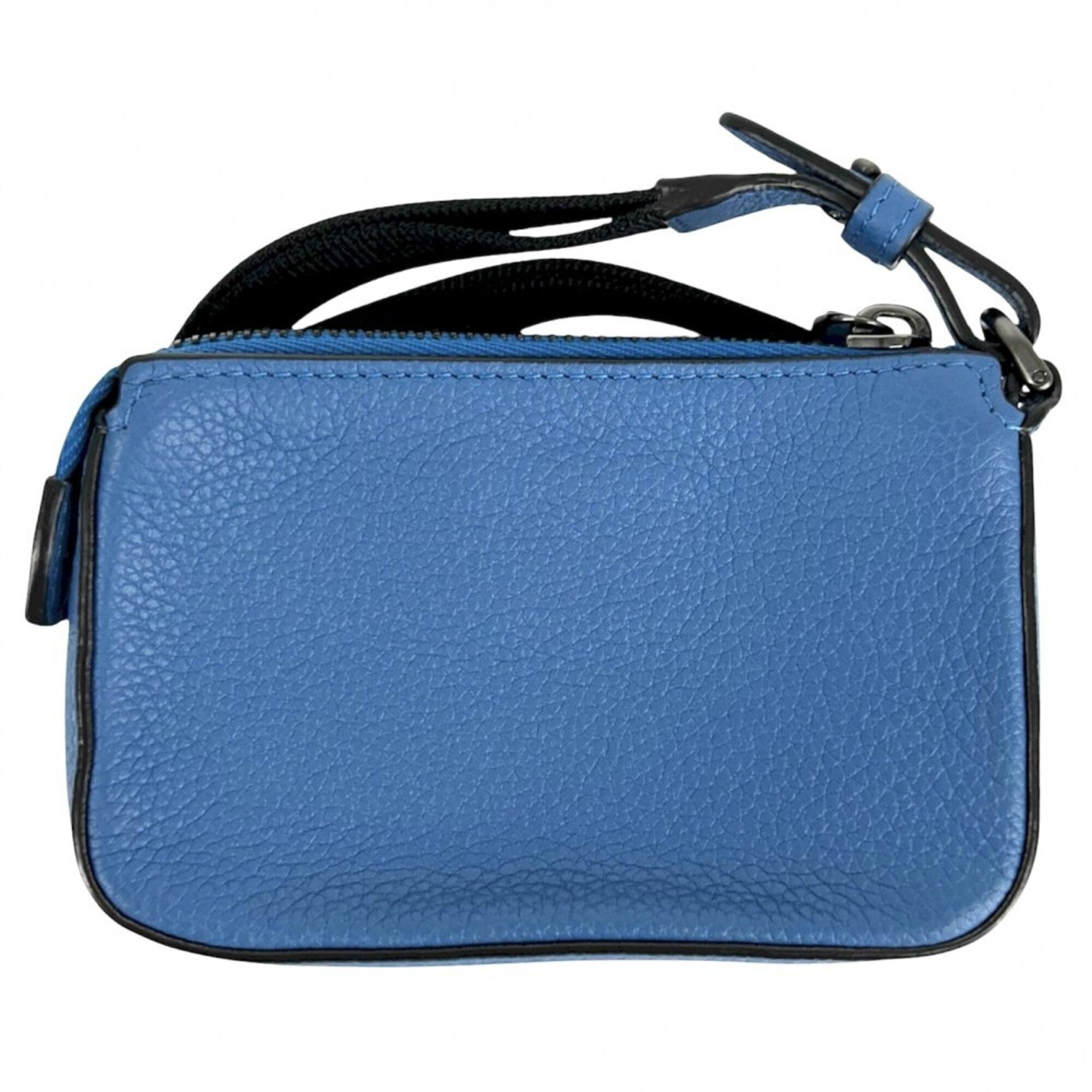 Fendi Blue Leather Pouch (Pre-Owned)