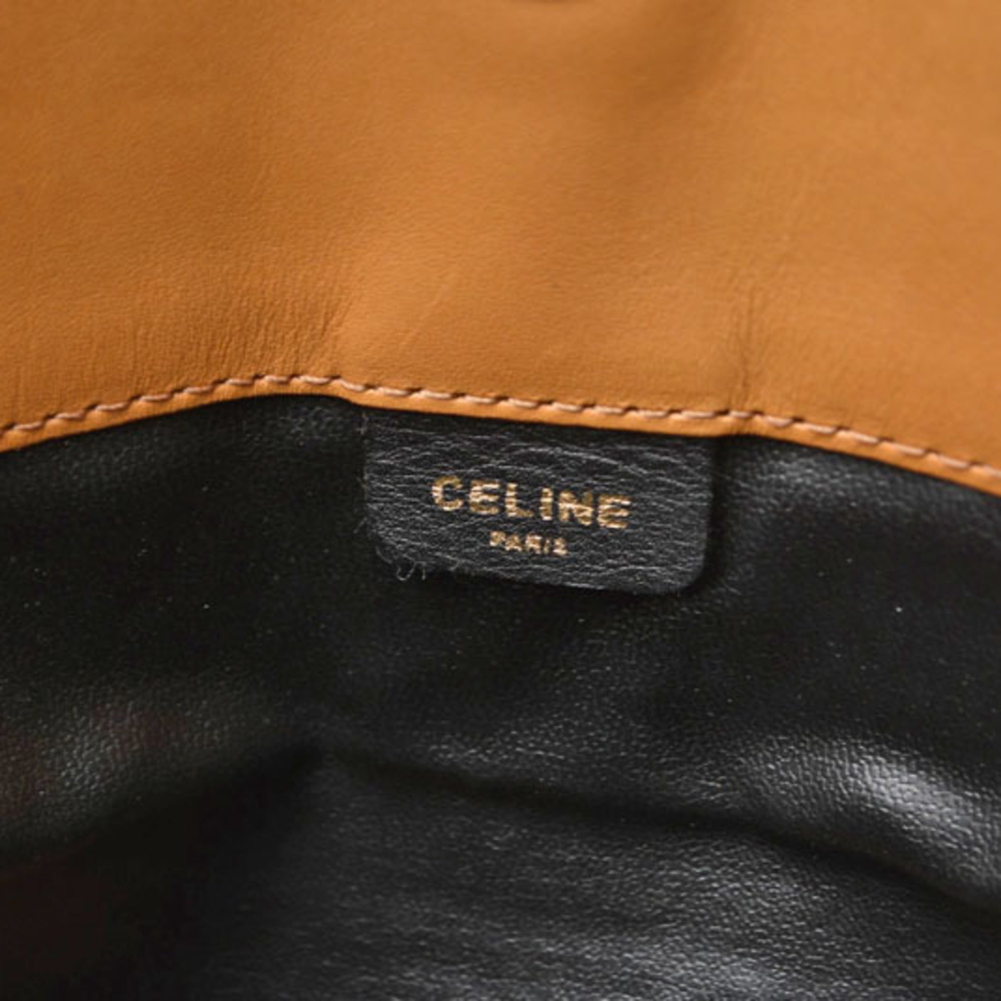 Celine Black Leather Clutch Bag Pouch (Pre-Owned)