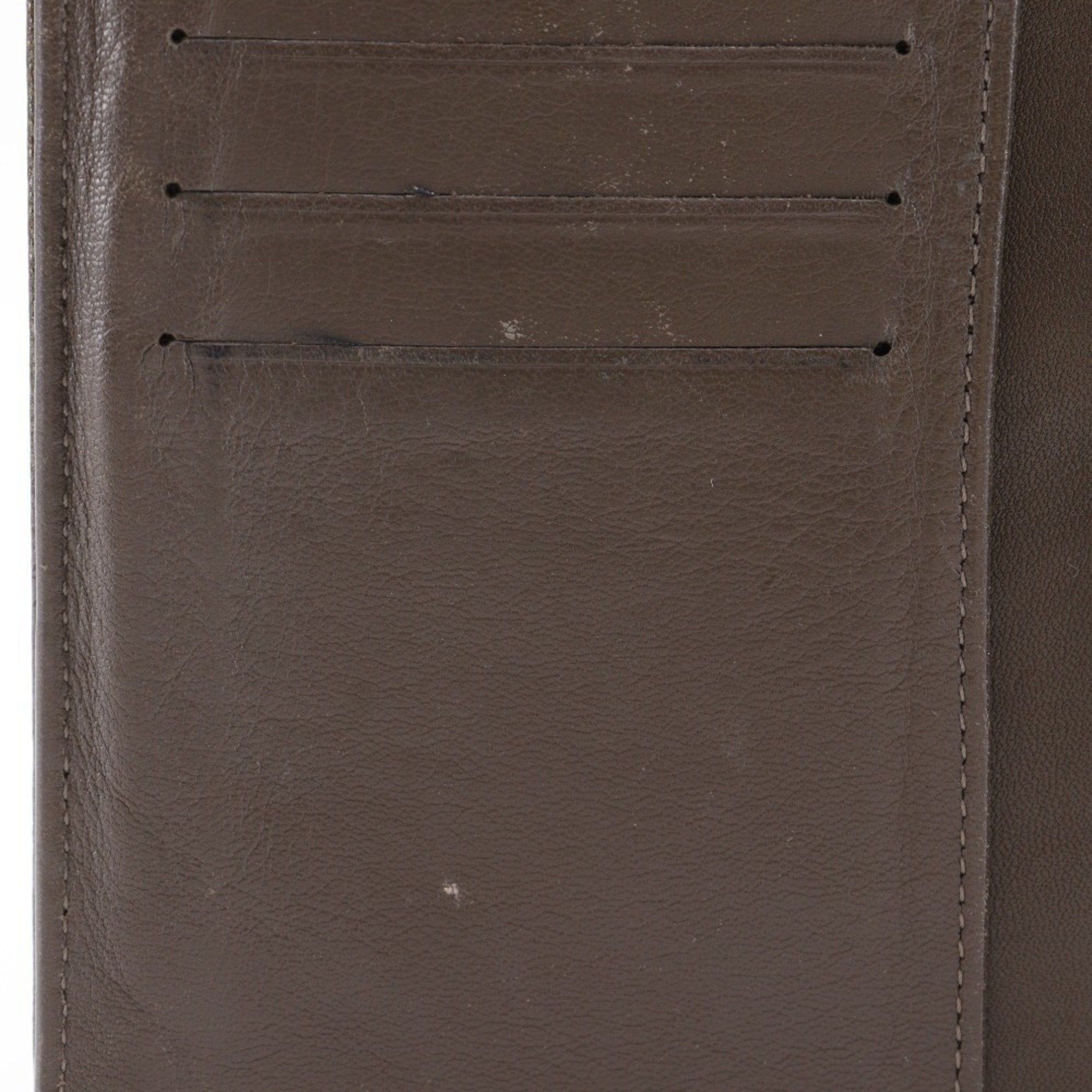 Chanel Bronze Leather Long Wallet (Bi-Fold) (Pre-Owned)