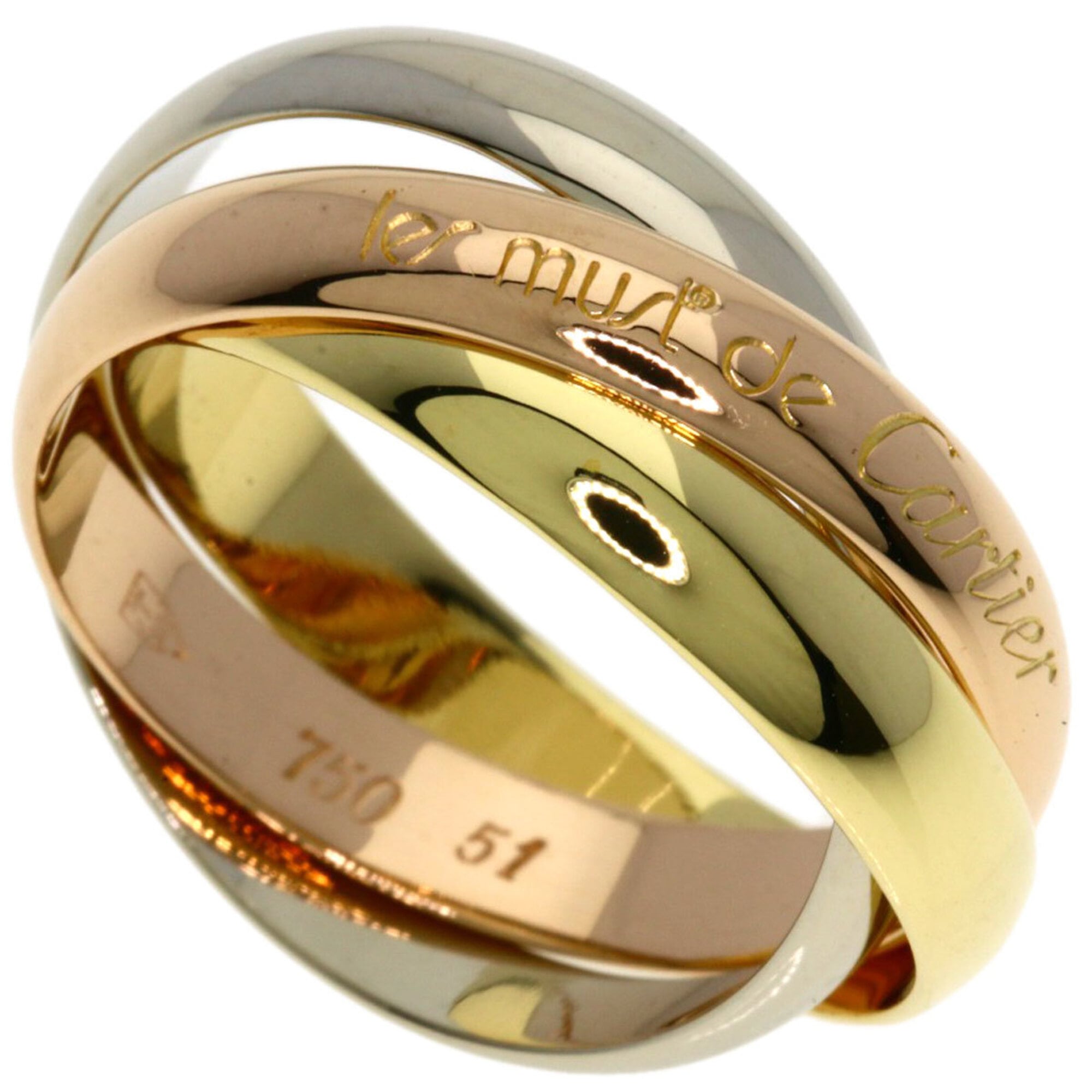 Cartier Trinity Yellow Gold (18K) Pink Gold (18K) White Gold (18K) Band Ring (Pre-Owned)