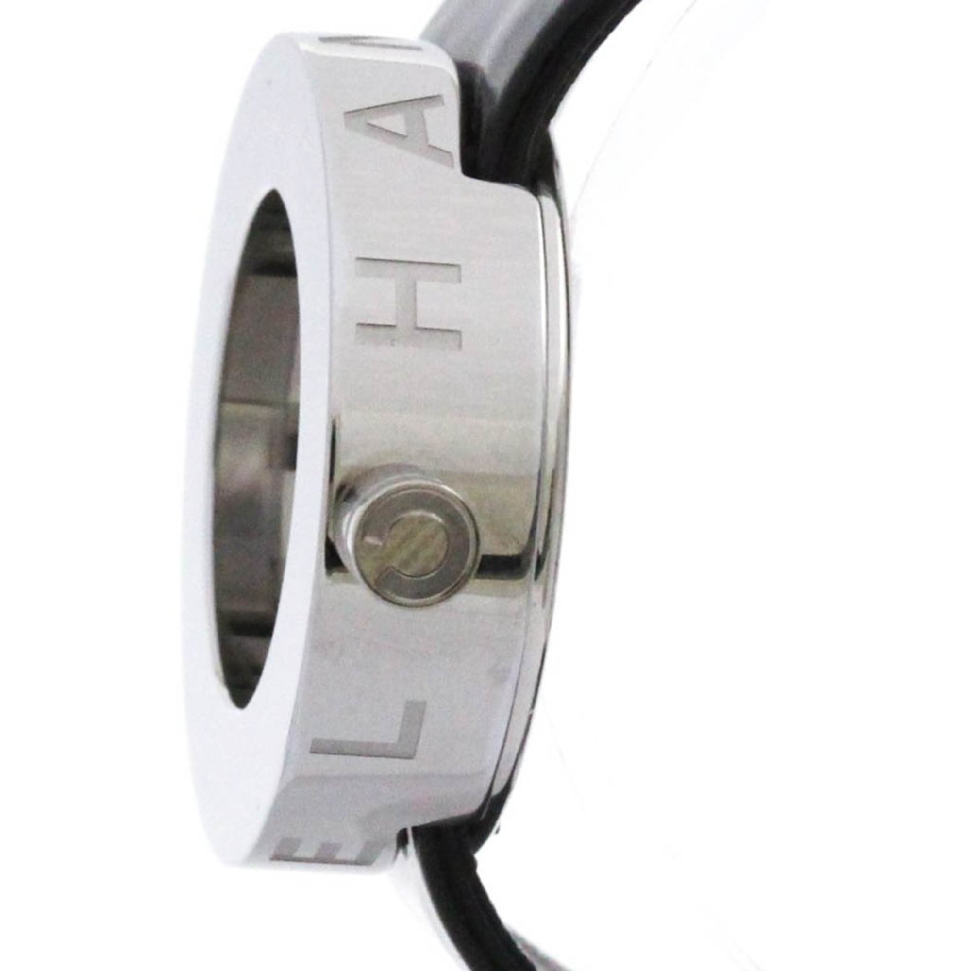 Chanel La Ronde Quartz Watch Stainless Steel And Patent Watch (Pre-Owned)