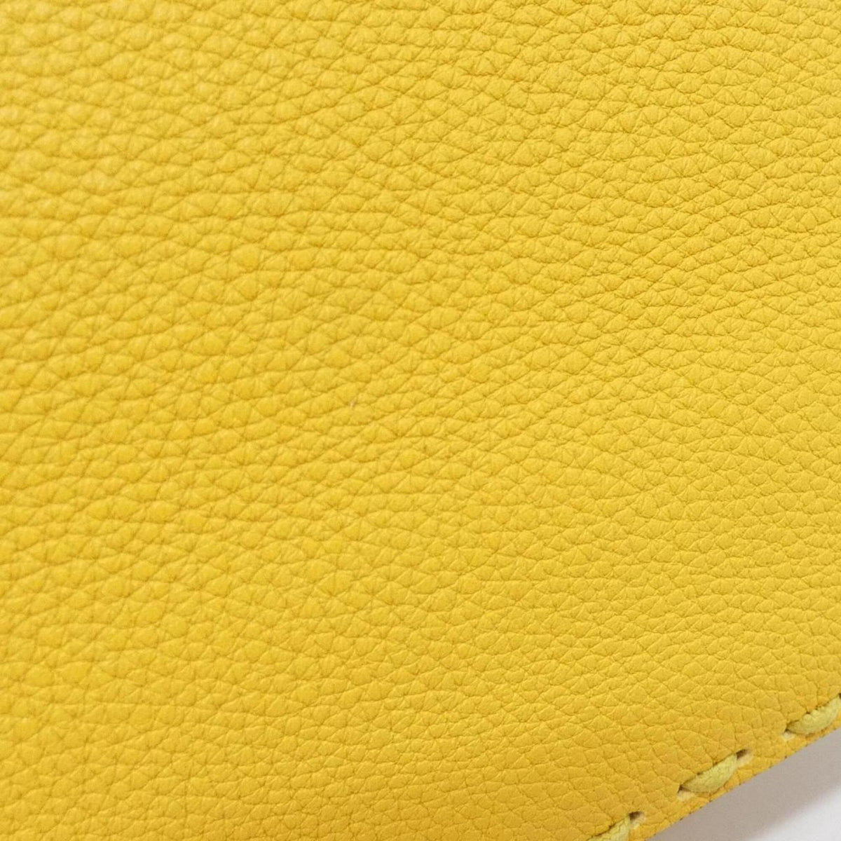 Fendi Yellow Leather Handbag Pouch (Pre-Owned)