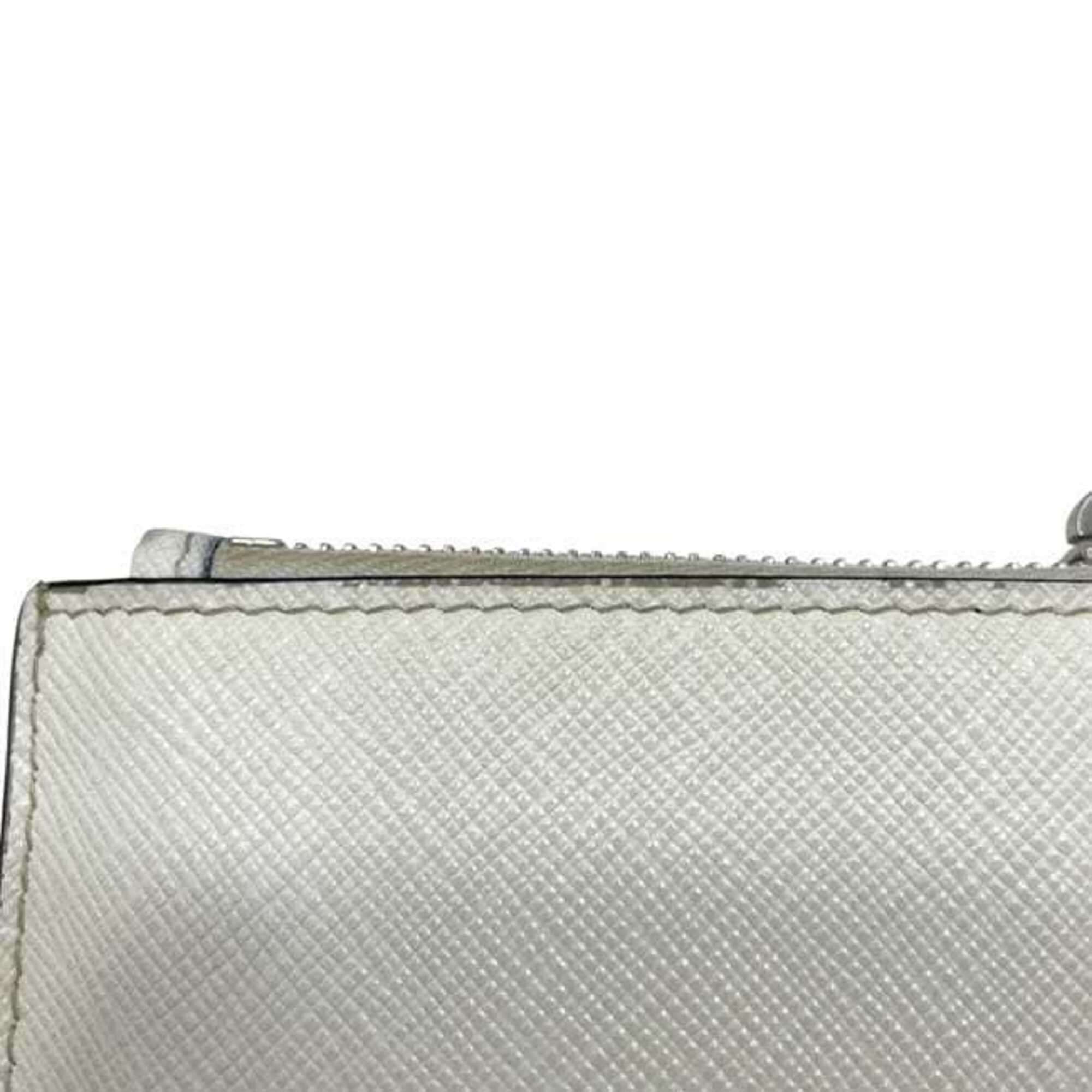 Prada White Leather Wallet (Bi-Fold) (Pre-Owned)