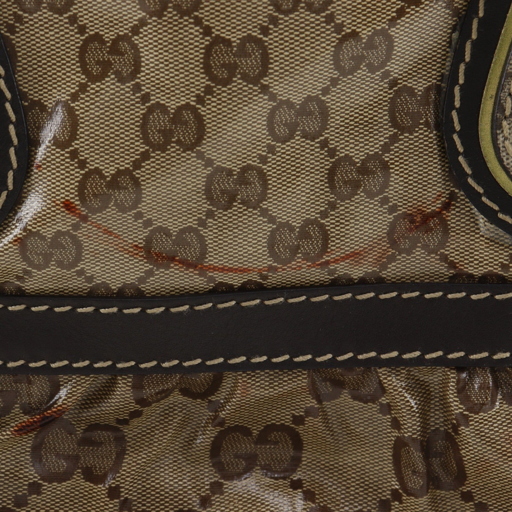 Gucci Brown Coated Canvas Tote Bag (Pre-Owned)