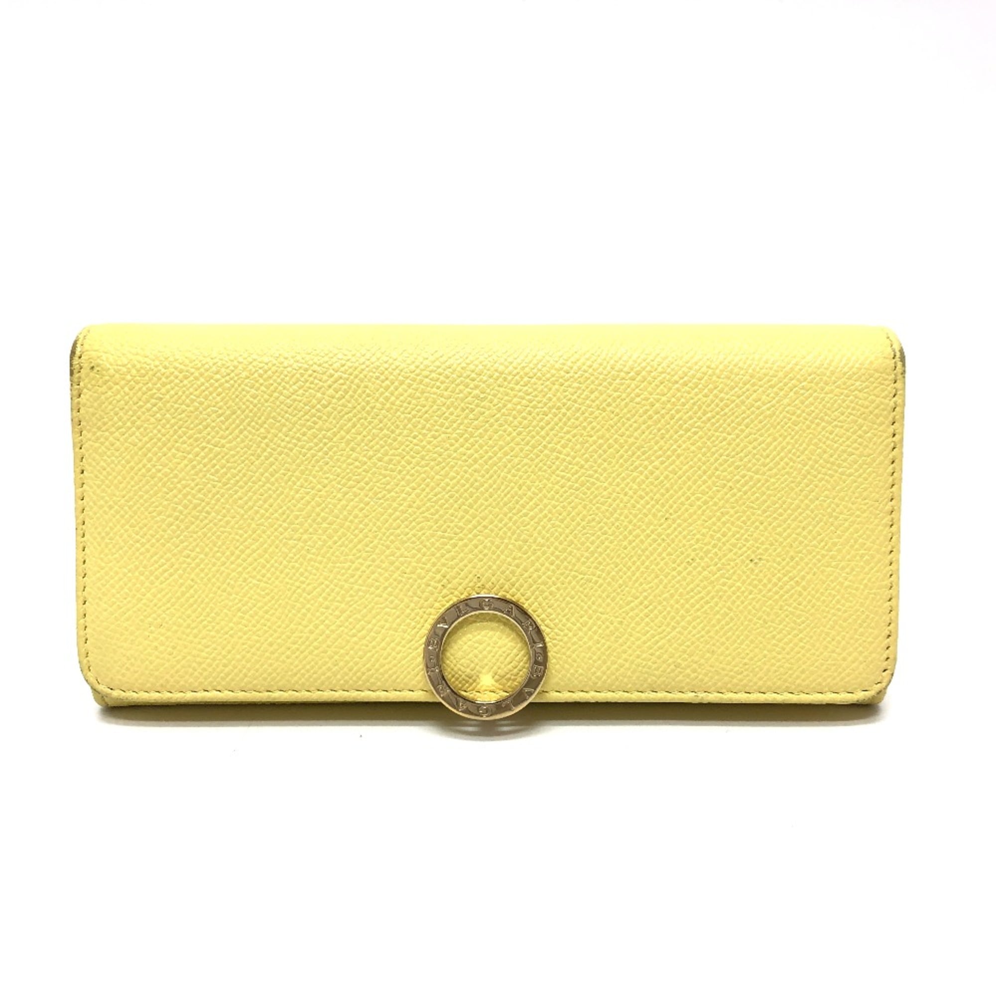 Bvlgari Yellow Leather Long Wallet (Bi-Fold) (Pre-Owned)