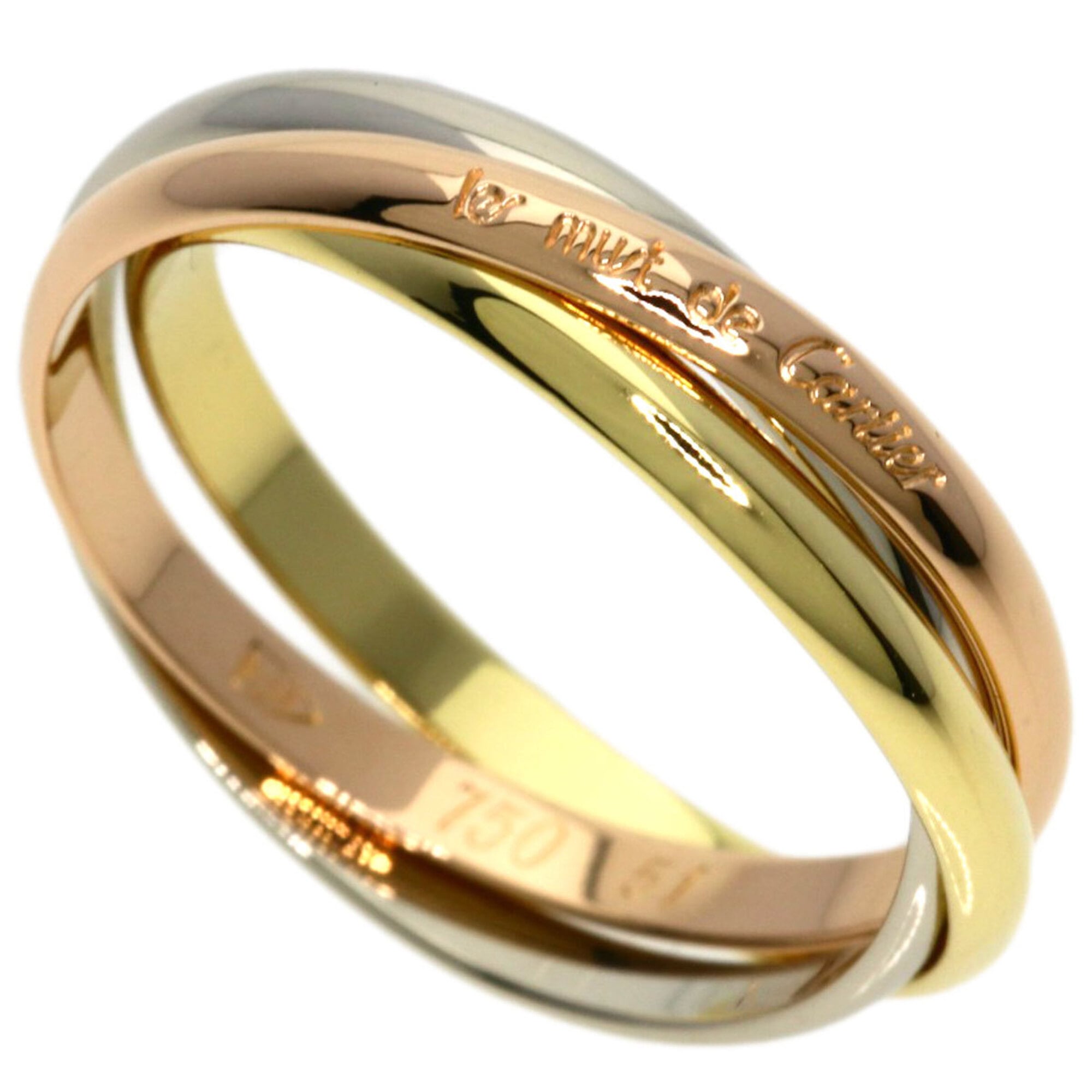 Cartier Yellow Gold (18K) White Gold (18K) Band Ring (Pre-Owned)