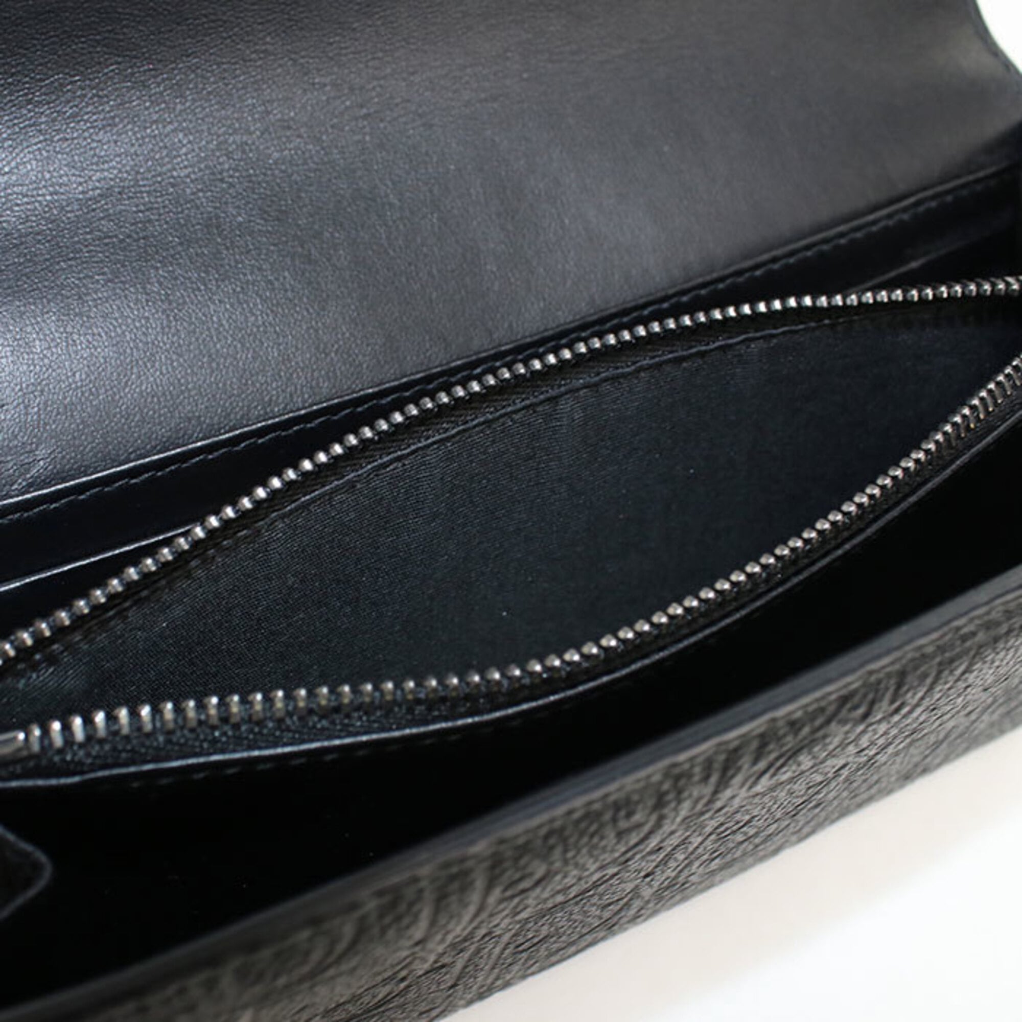Christian Dior Black Leather Long Wallet (Bi-Fold) (Pre-Owned)