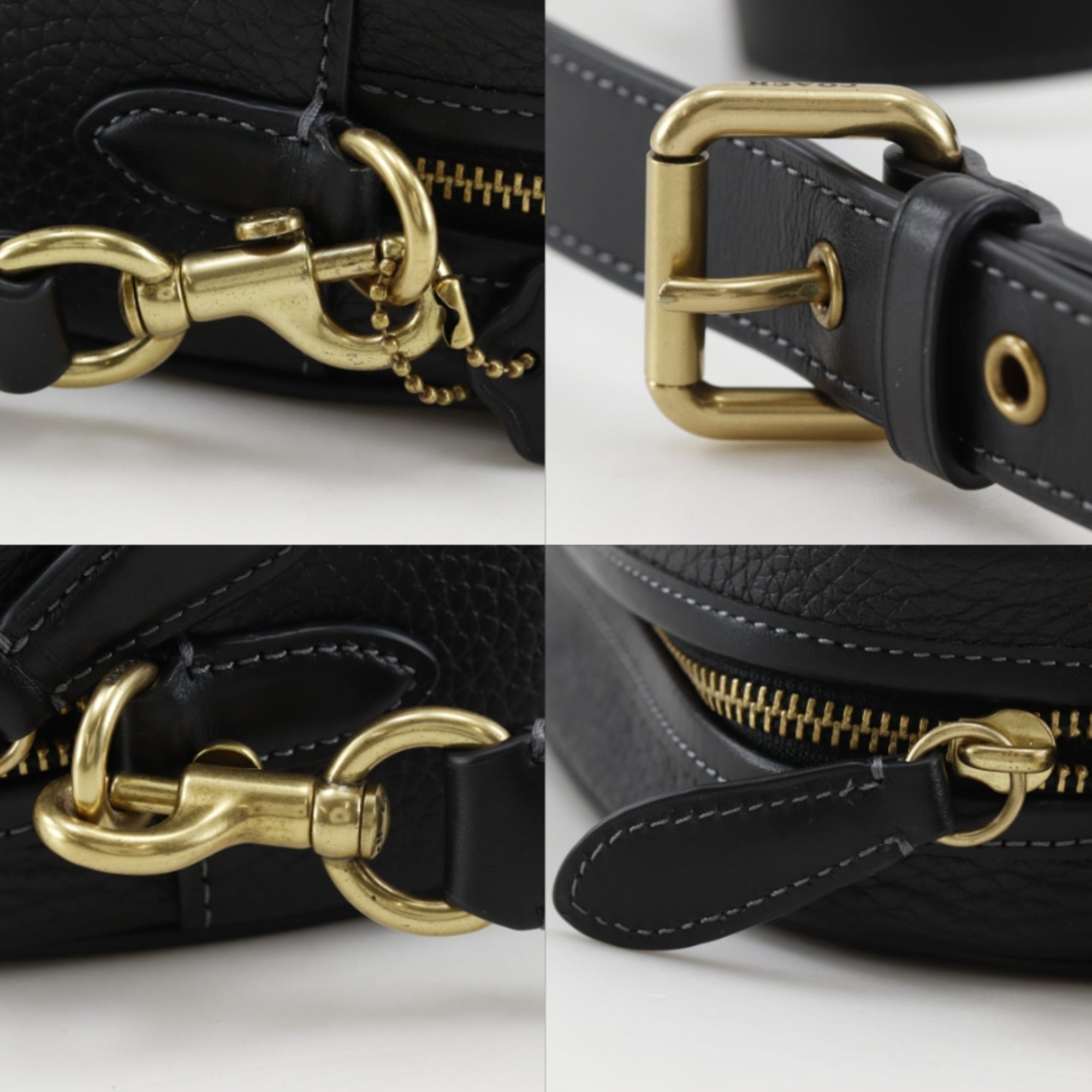Coach Black Leather Shoulder Bag (Pre-Owned)
