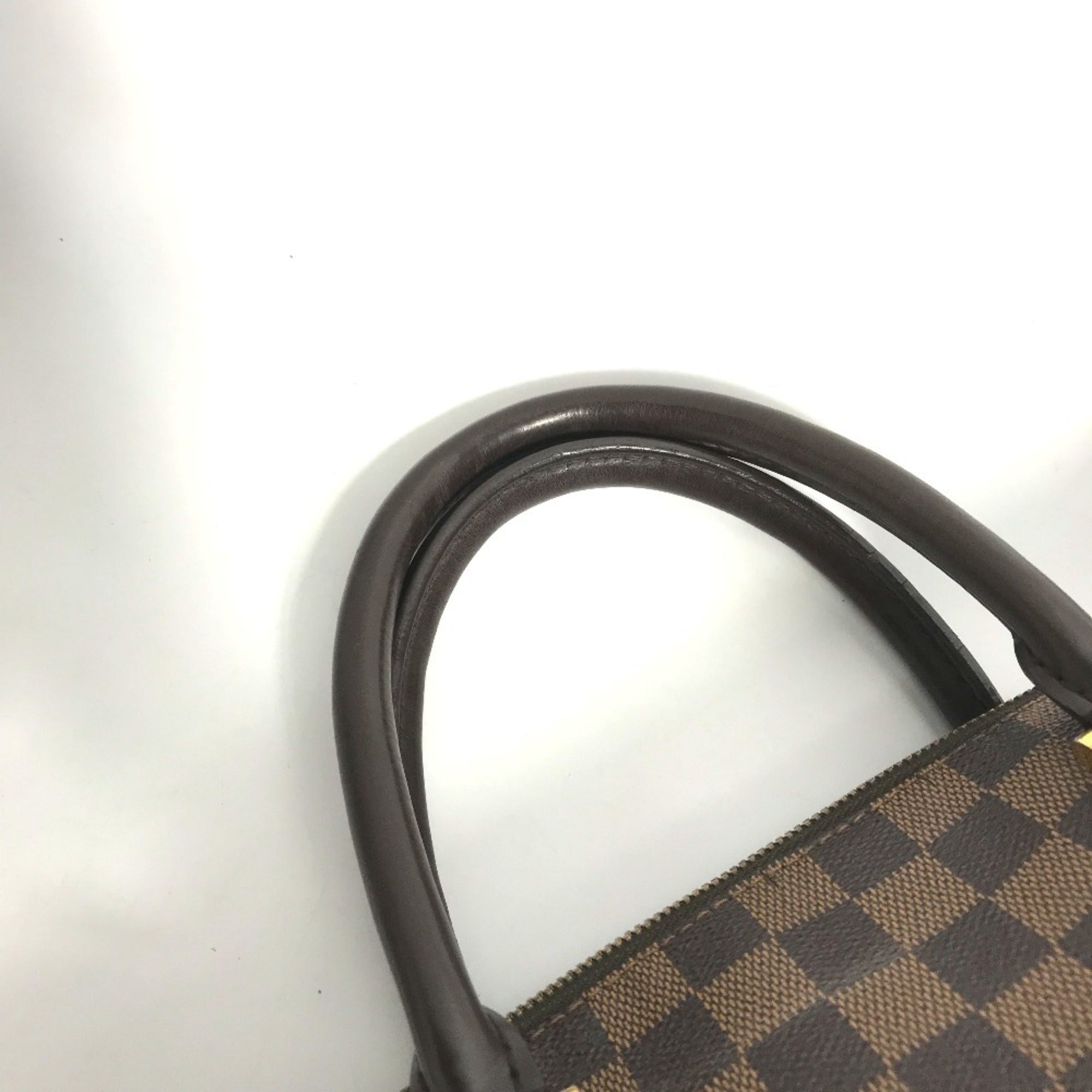 Louis Vuitton Brown Damier Canvas Ebene Damier Canvas Boston Bag Handbag (Pre-Owned)