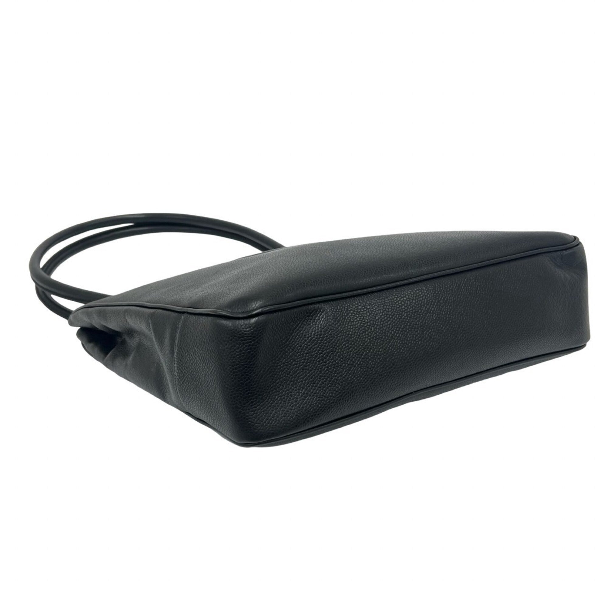 Chanel Black Grained Calfskin Tote Bag (Pre-Owned)