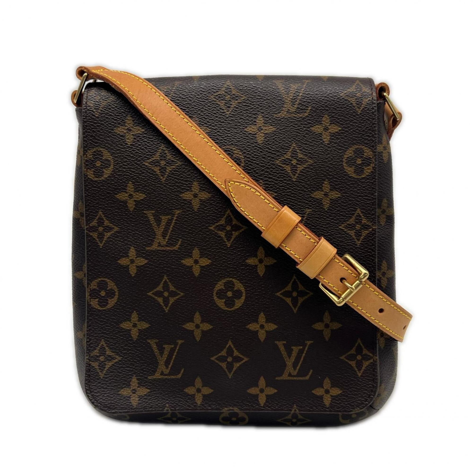 Louis Vuitton Monogram Brown Coated Canvas Leather Shoulder Bag (Pre-Owned)