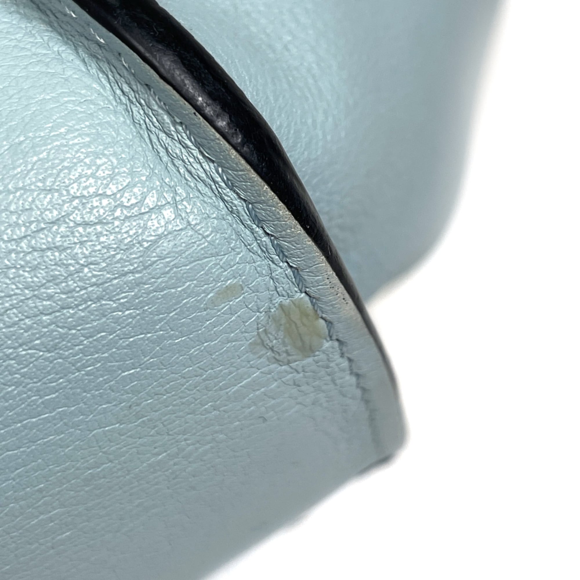 Loewe Light Blue Leather Handbag Pouch Shoulder Bag (Pre-Owned)