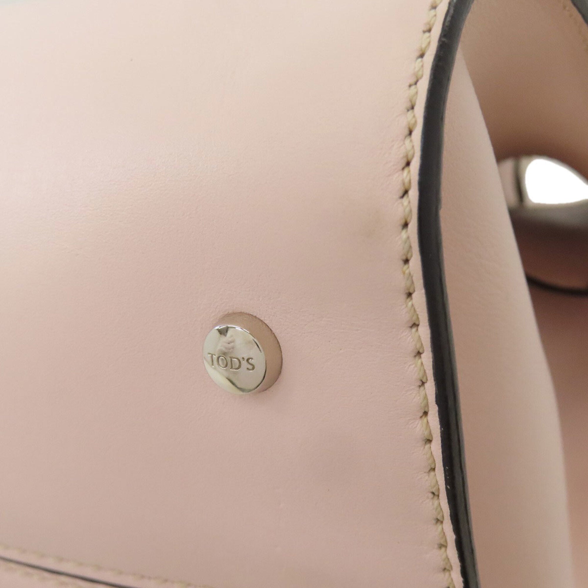 Tod's Pink Leather Tote Bag (Pre-Owned)