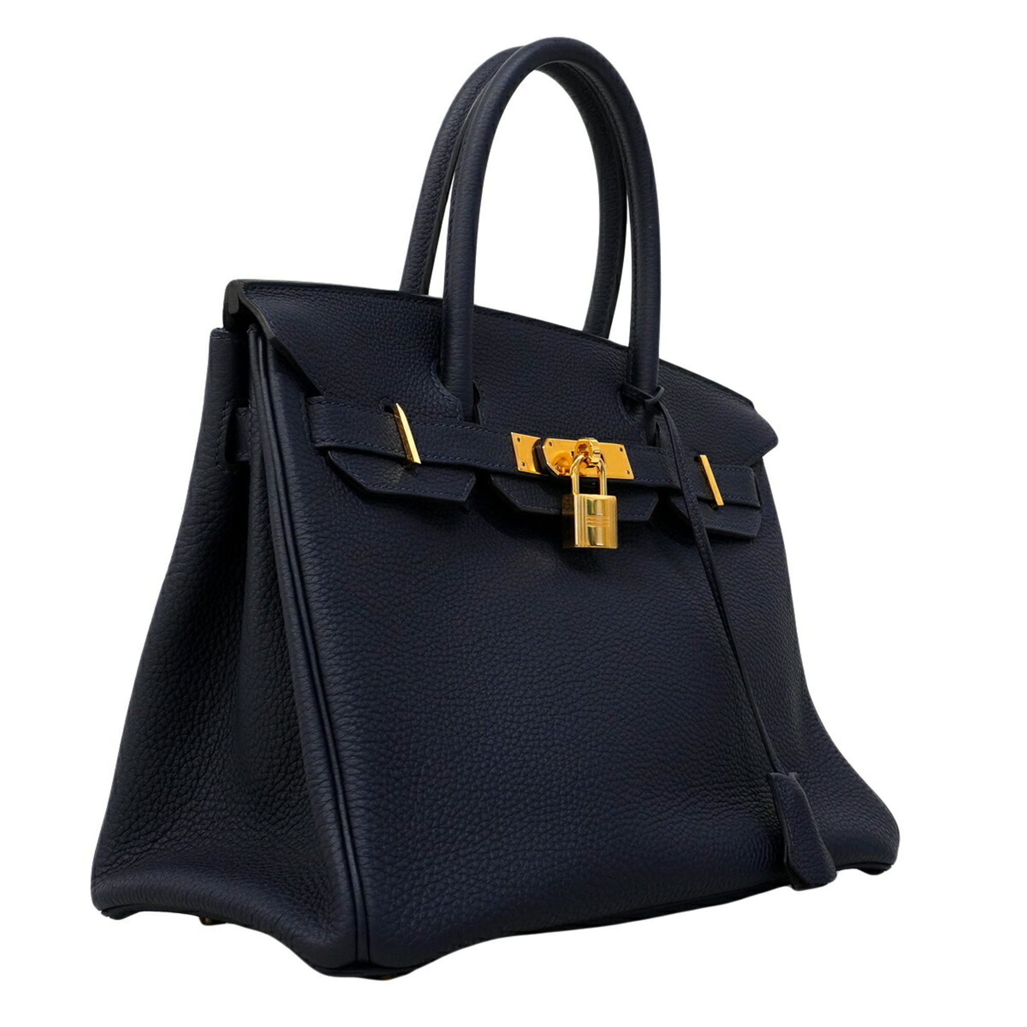 Hermes Blue Nuit Togo Leather Handbag (Pre-Owned)