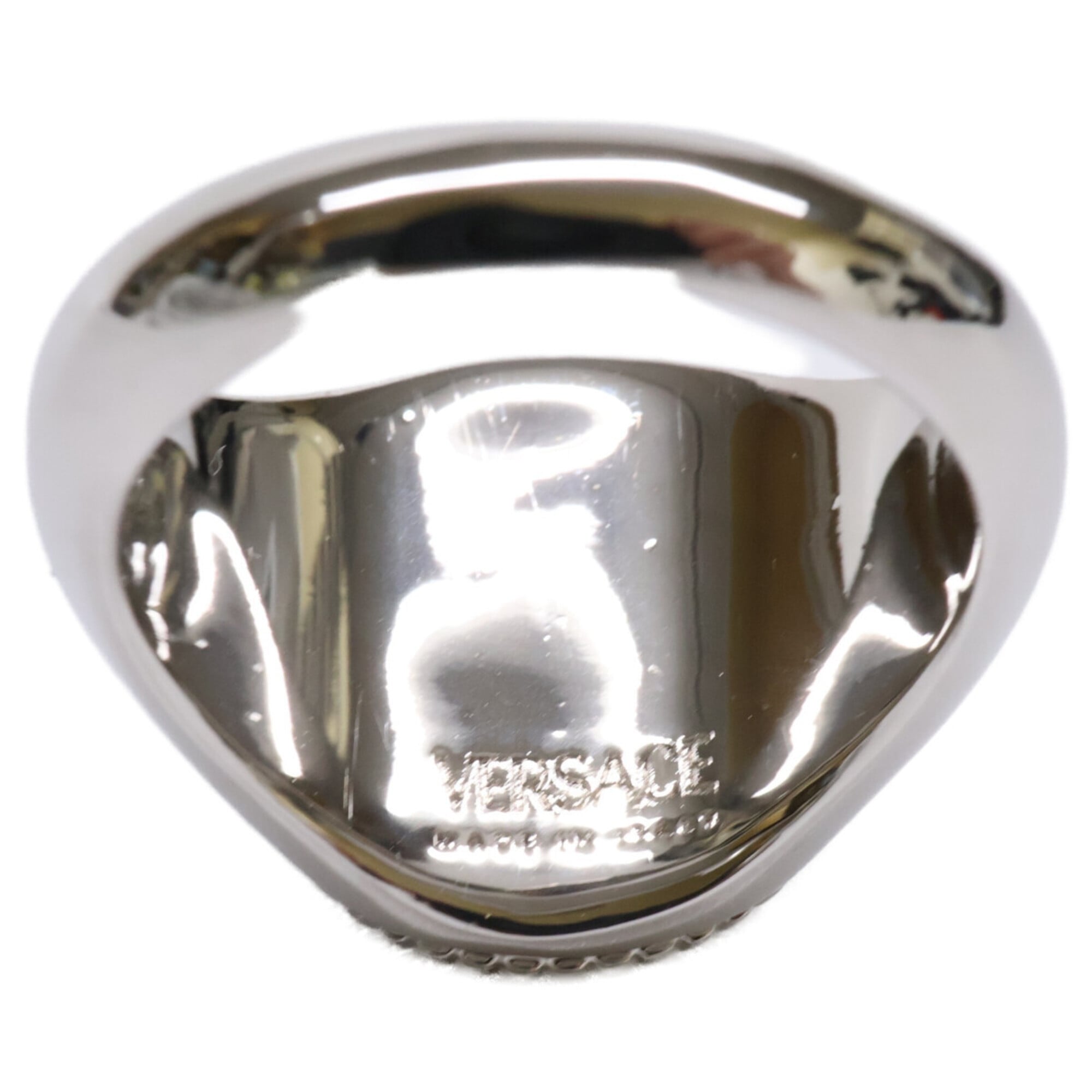 Versace Silver Metal Band Ring (Pre-Owned)