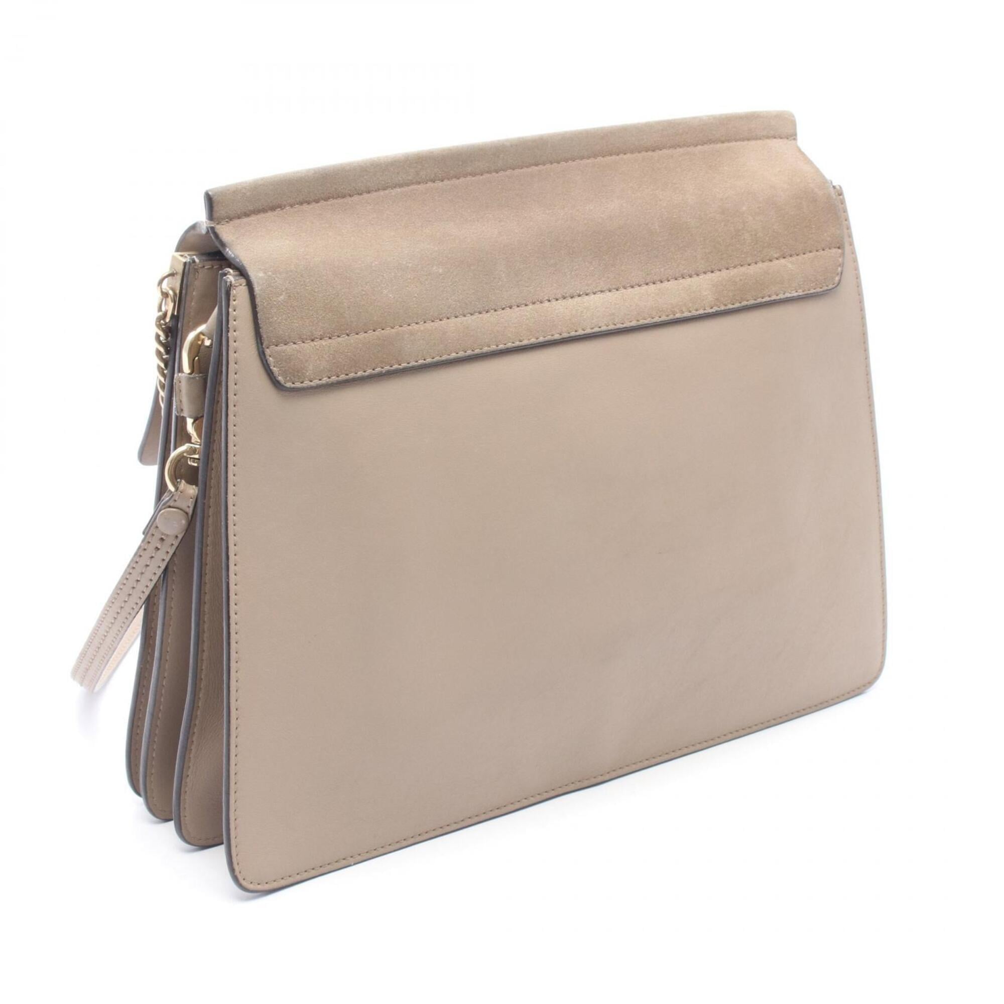 Chloé Beige Suede Leather Handbag Shoulder Bag (Pre-Owned)