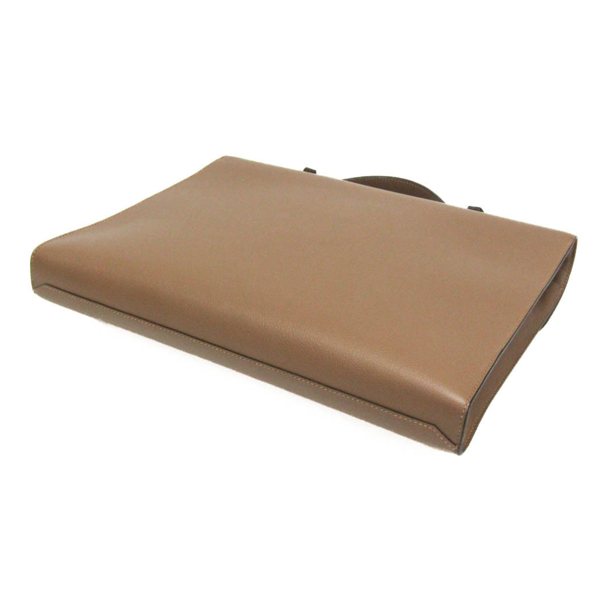 Hermes Sac A Depeche Etoupe Gray Taurillon Clemence Leather Briefcase Document Case (Pre-Owned)